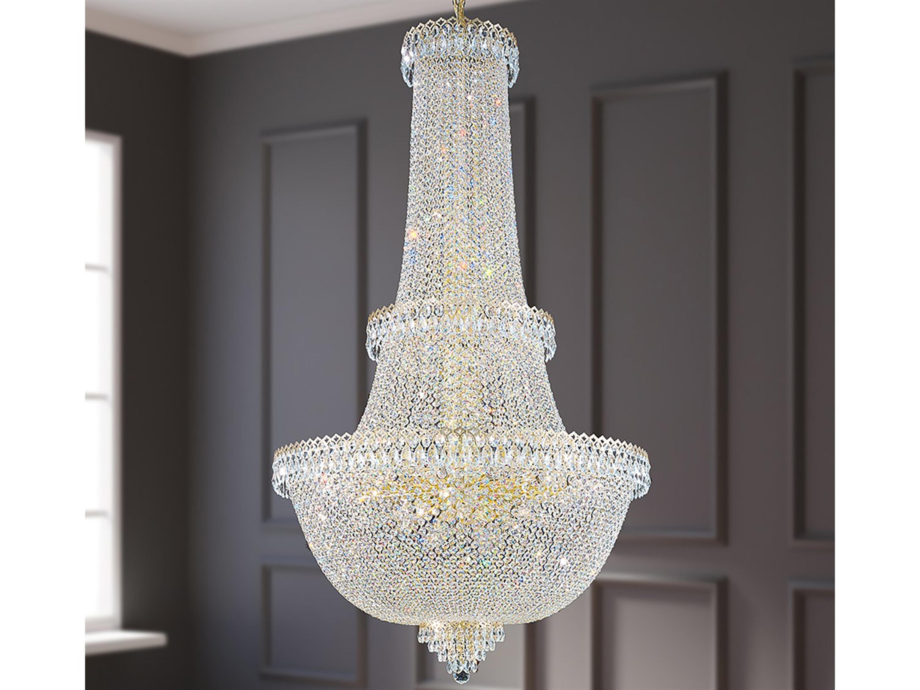 Schonbek Camelot 57-Light Gold Crystal Empire Chandelier