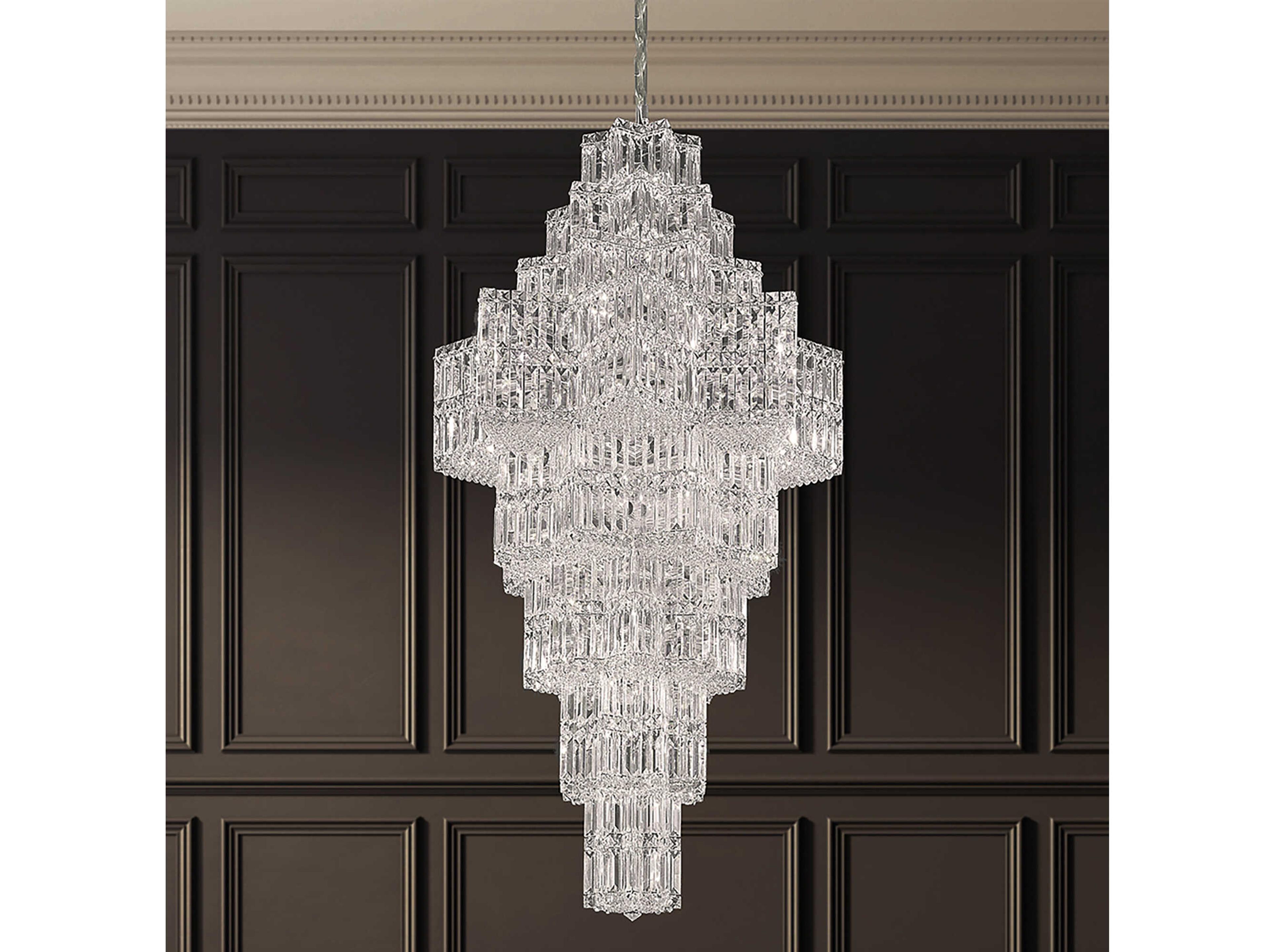 Schonbek Equinoxe 63-Light Silver Crystal Chandelier