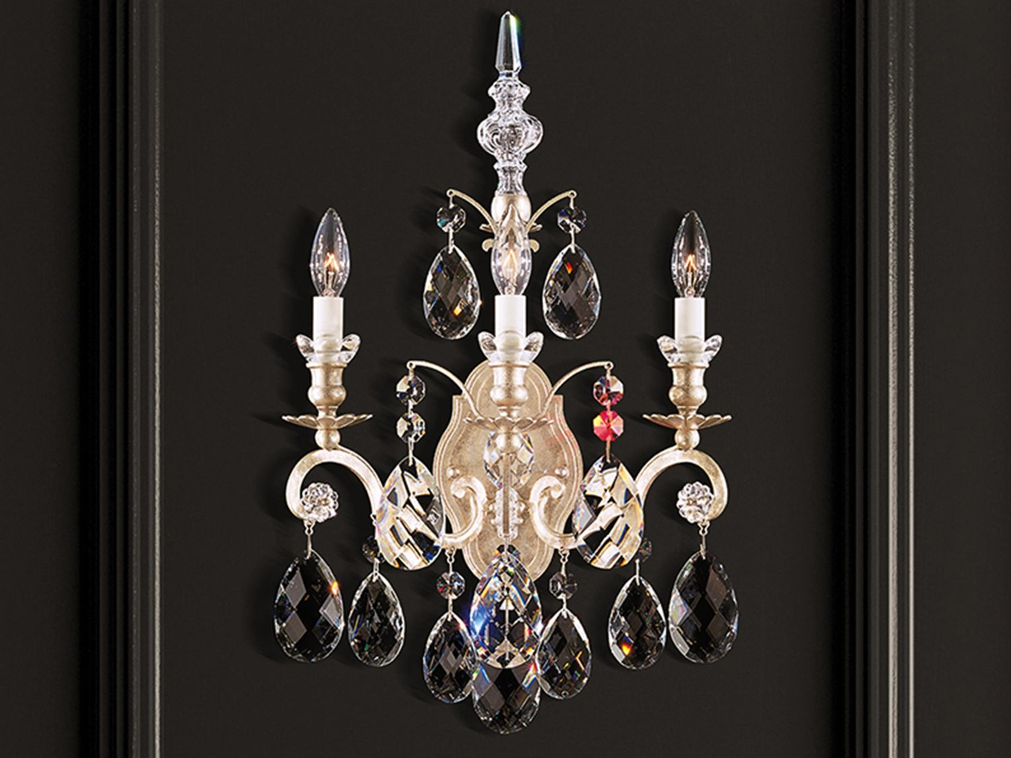 Schonbek Renaissance 3-Light Gold Crystal Wall Sconce