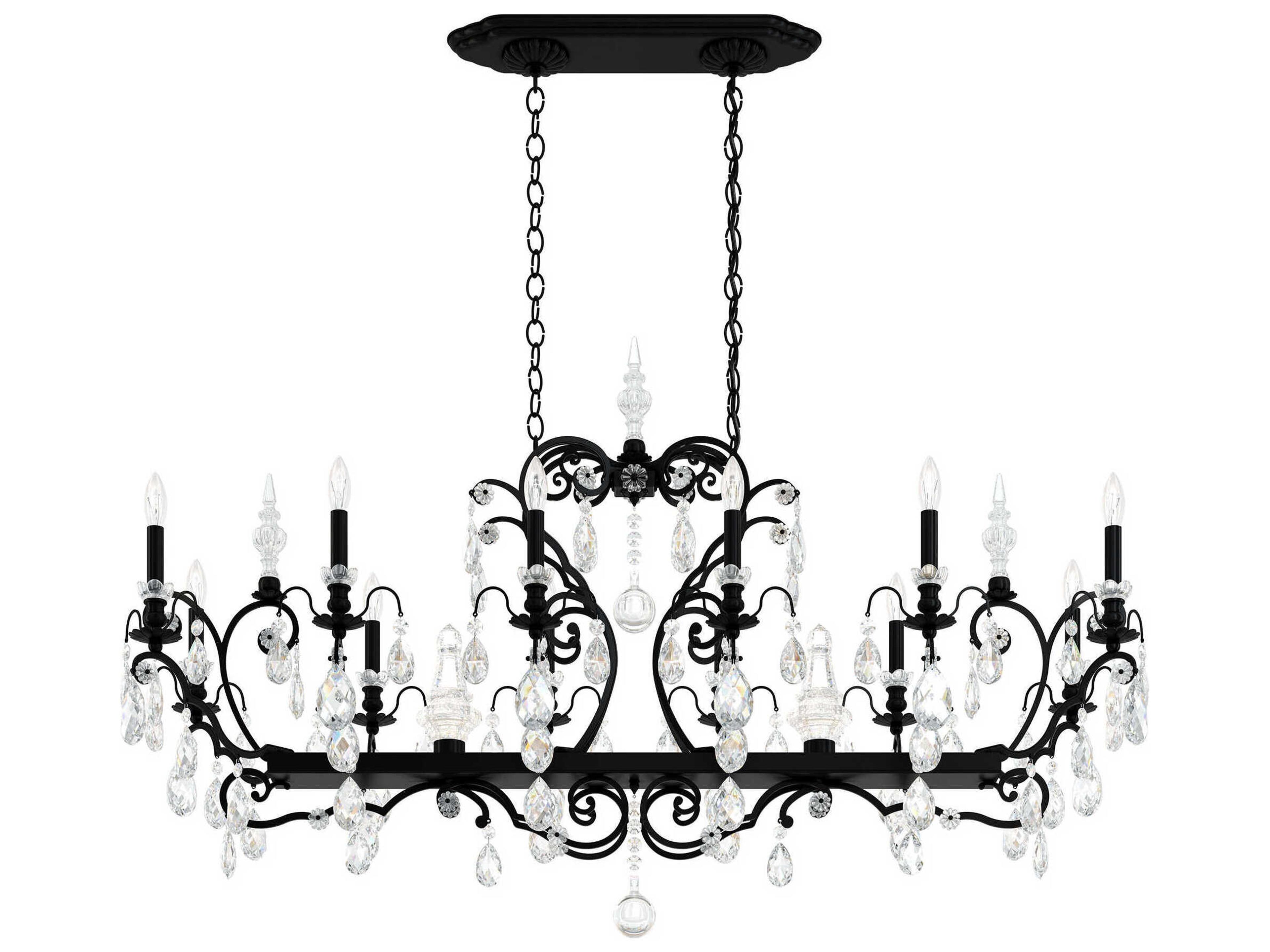 Schonbek Renaissance Candelabras 13-Light Brown Crystal Island Pendant