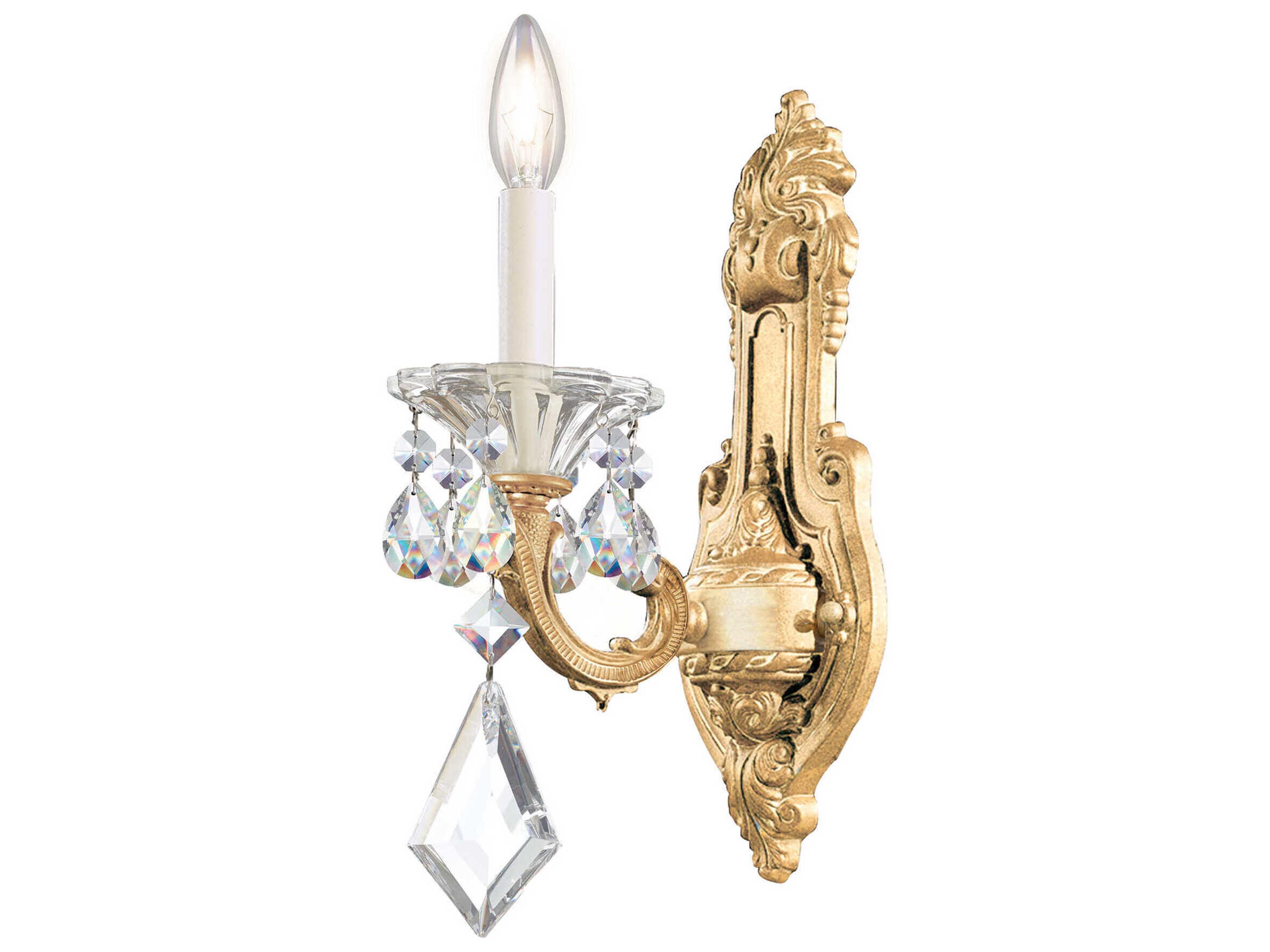 La Scala 1-Light Bronze Crystal Wall Sconce