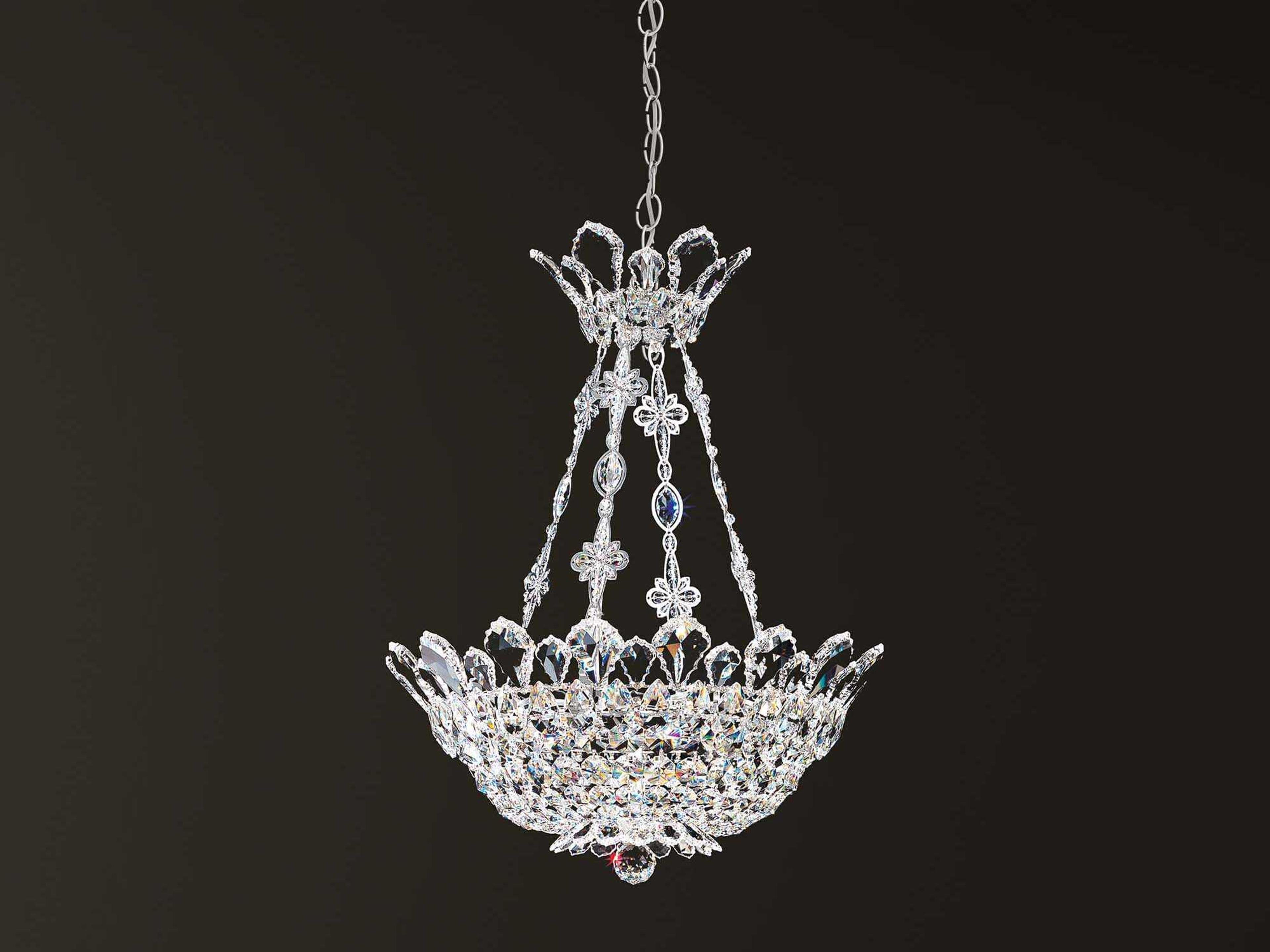 Schonbek Trilliane 8-Light Silver Crystal Bowl Pendant