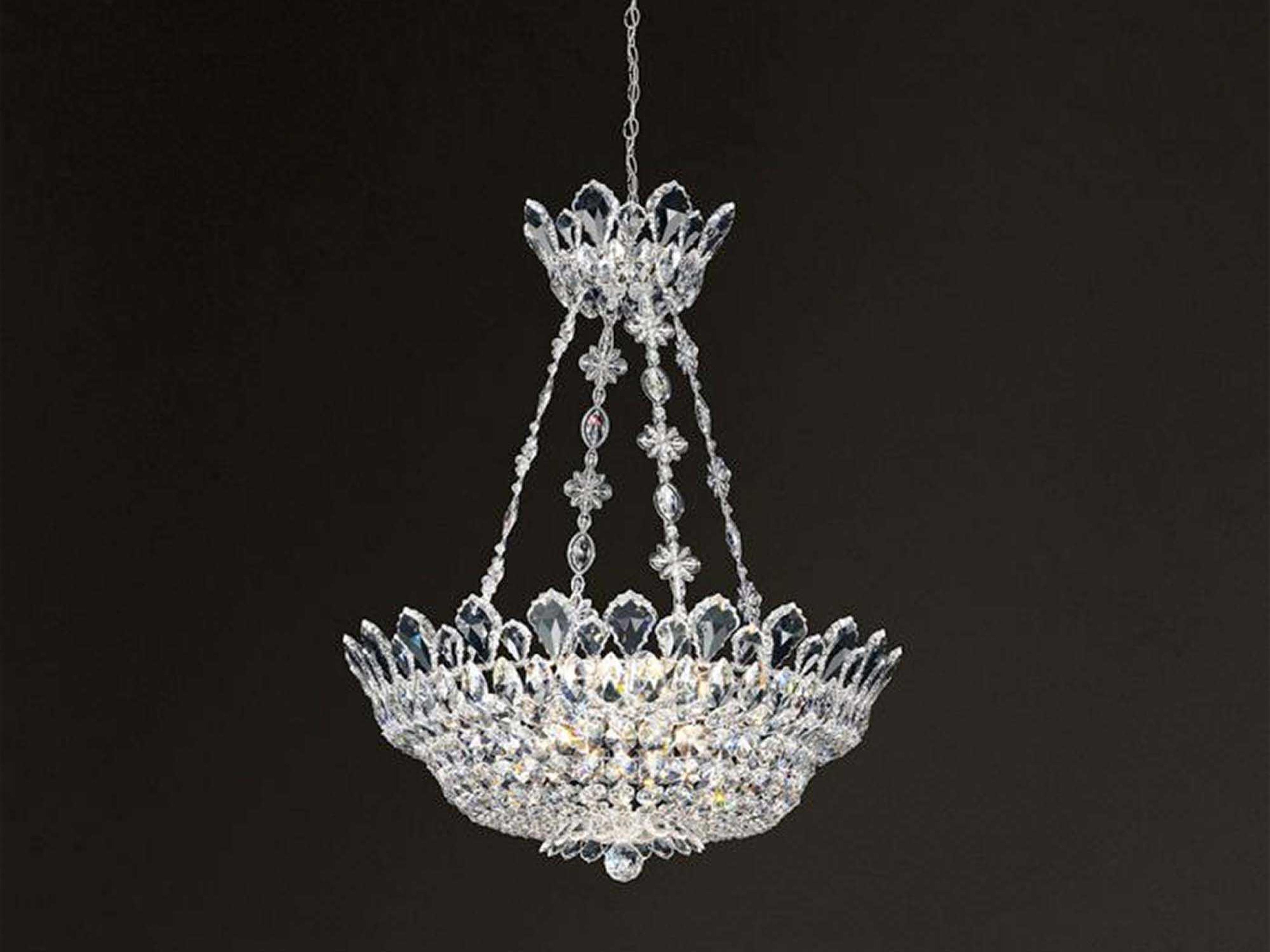 Schonbek Trilliane 12-Light Silver Crystal Bowl Pendant