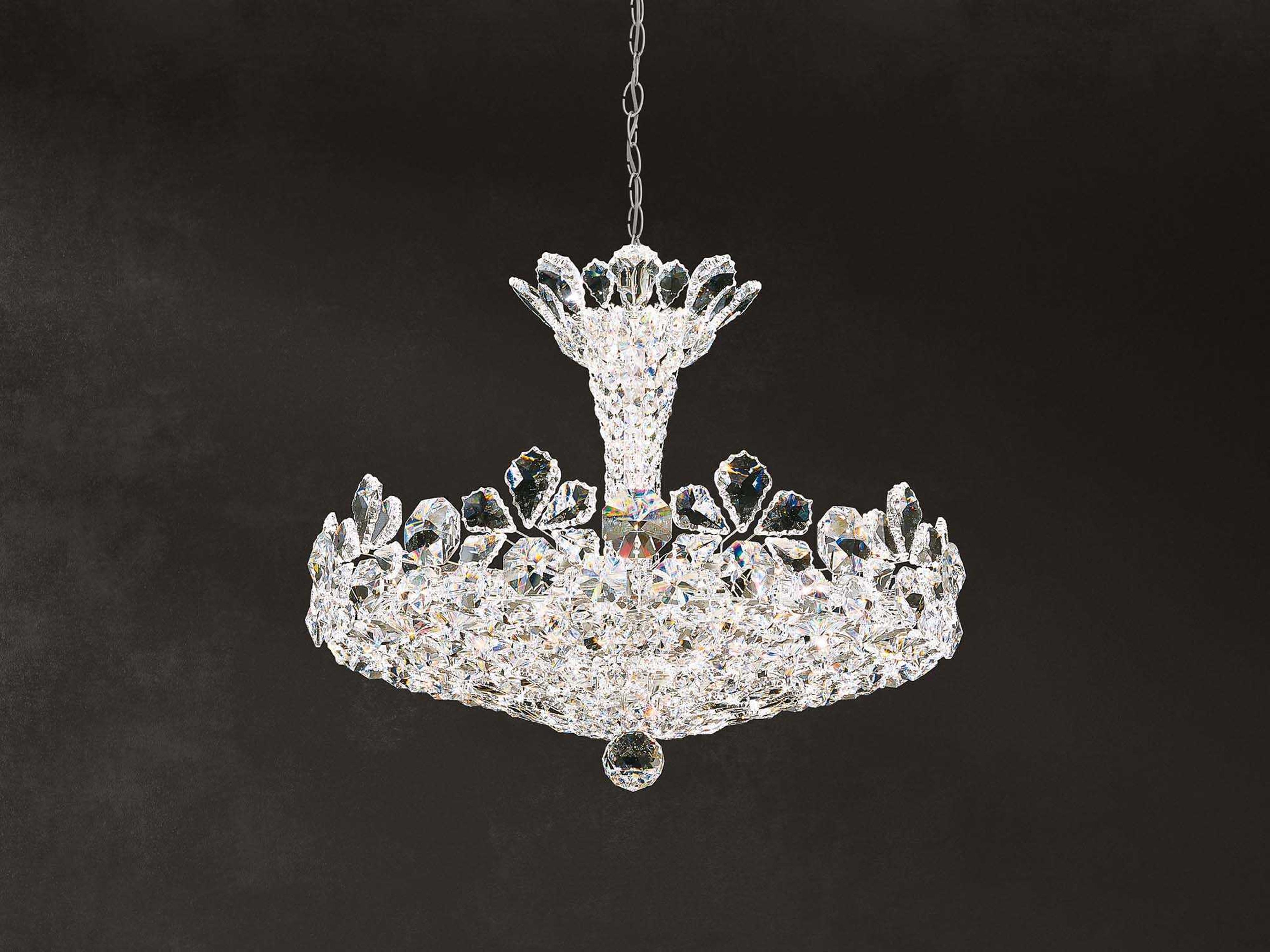 Trilliane 15-Light Stainless Steel Silver Candelabra Chandelier