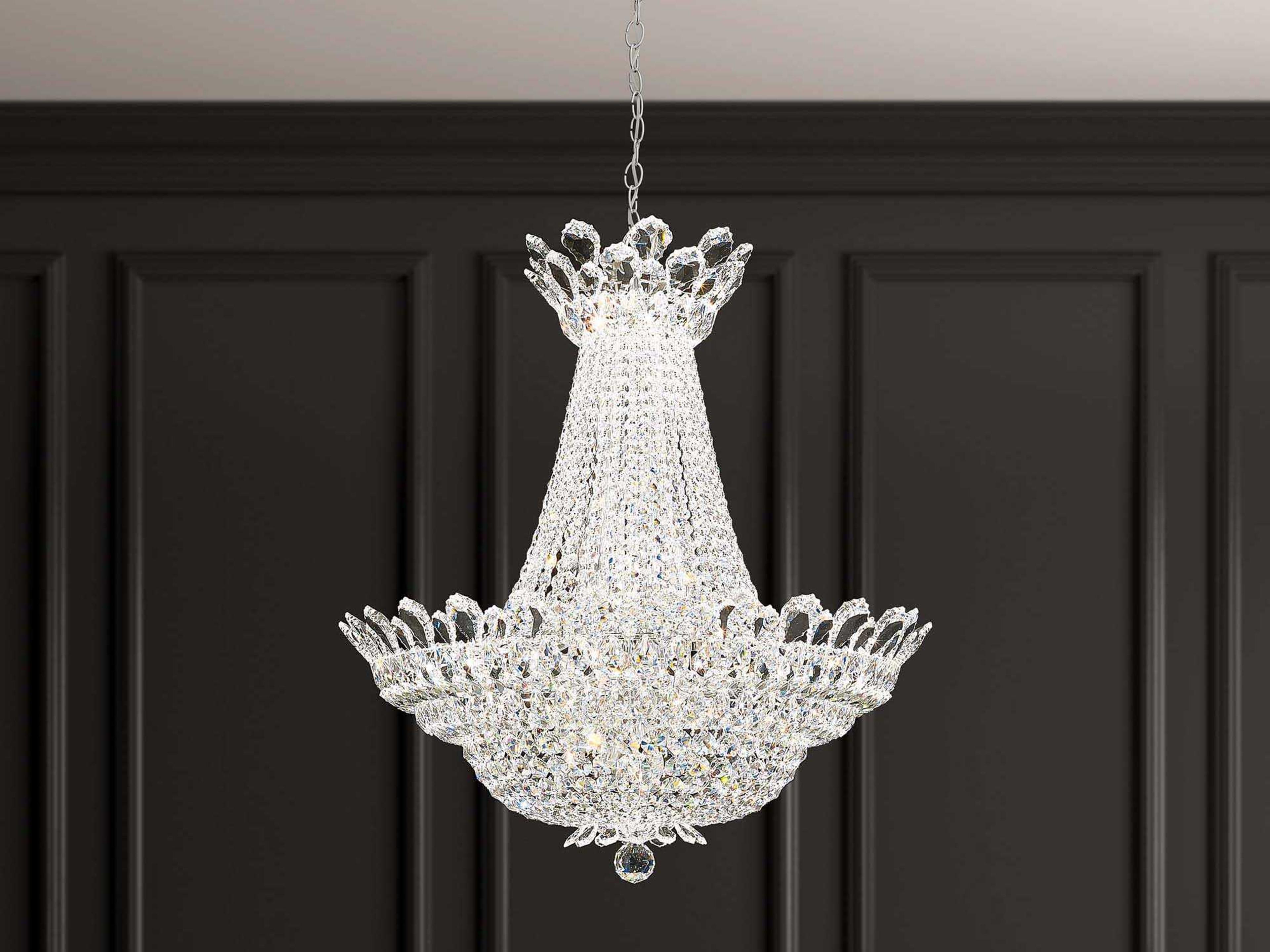 Schonbek Trilliane 40-Light Silver Crystal Chandelier