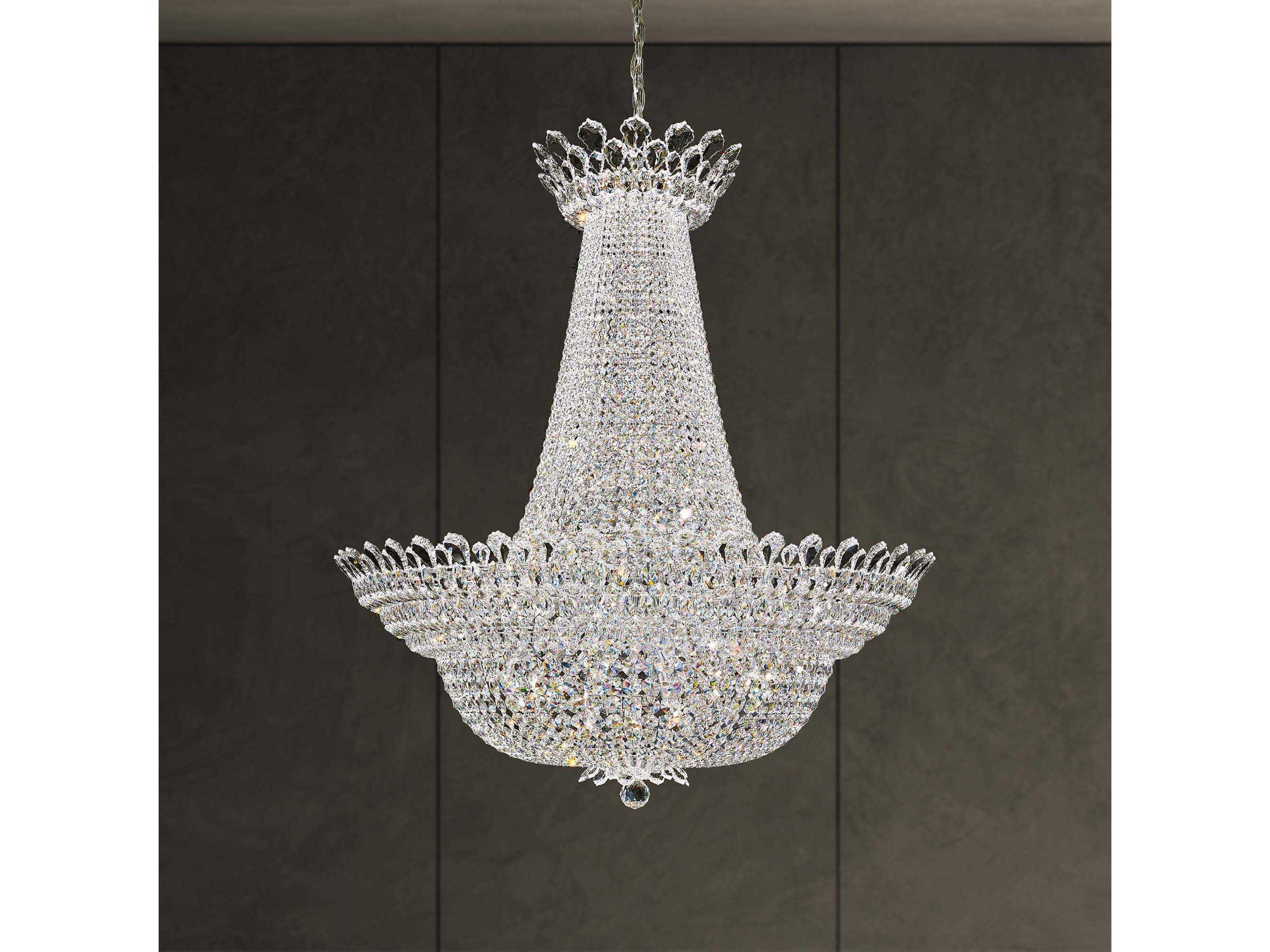 Schonbek Trilliane 75-Light Polished Silver Crystal Chandelier