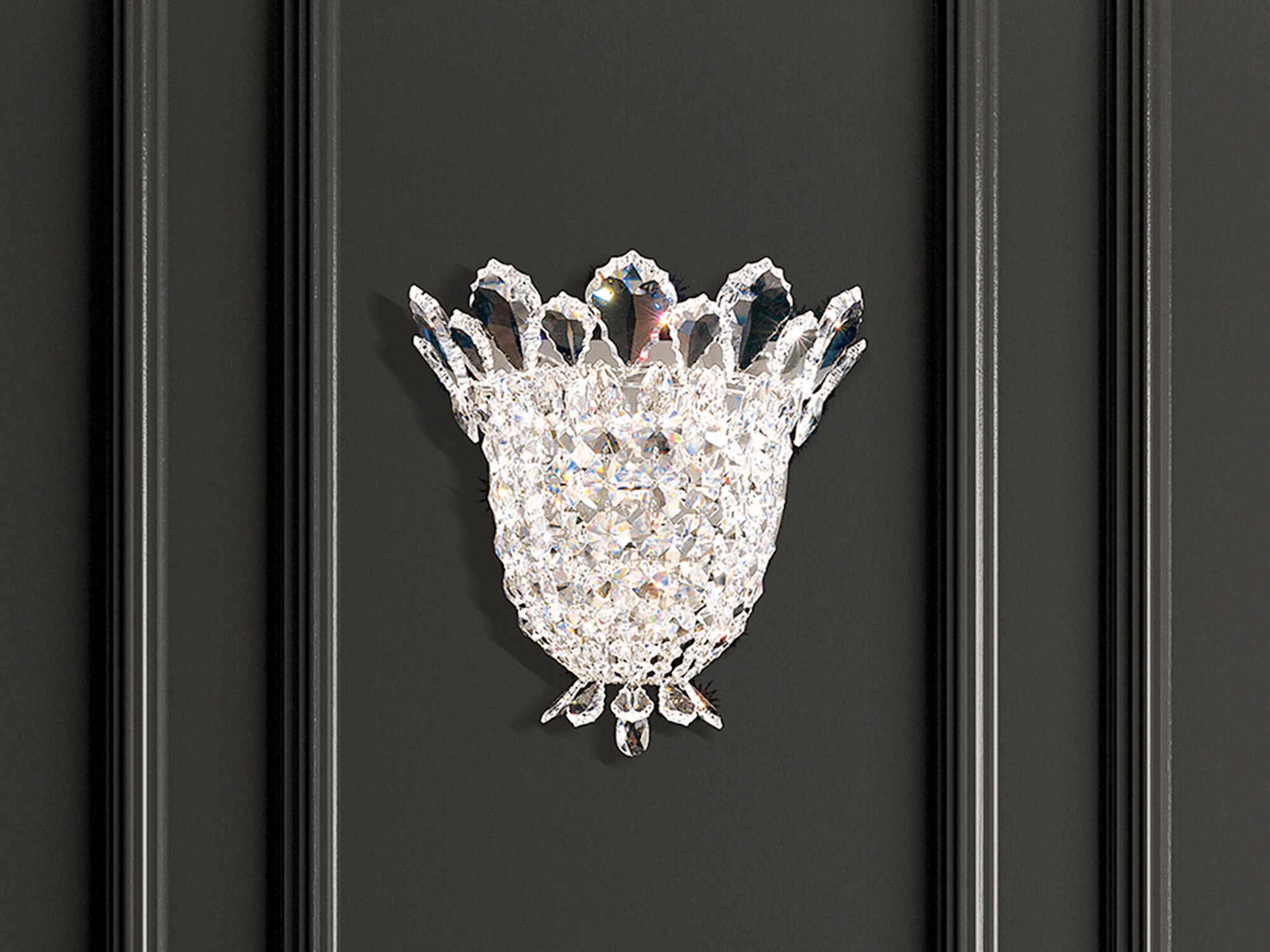 Schonbek Trilliane 3-Light Silver Crystal Wall Sconce