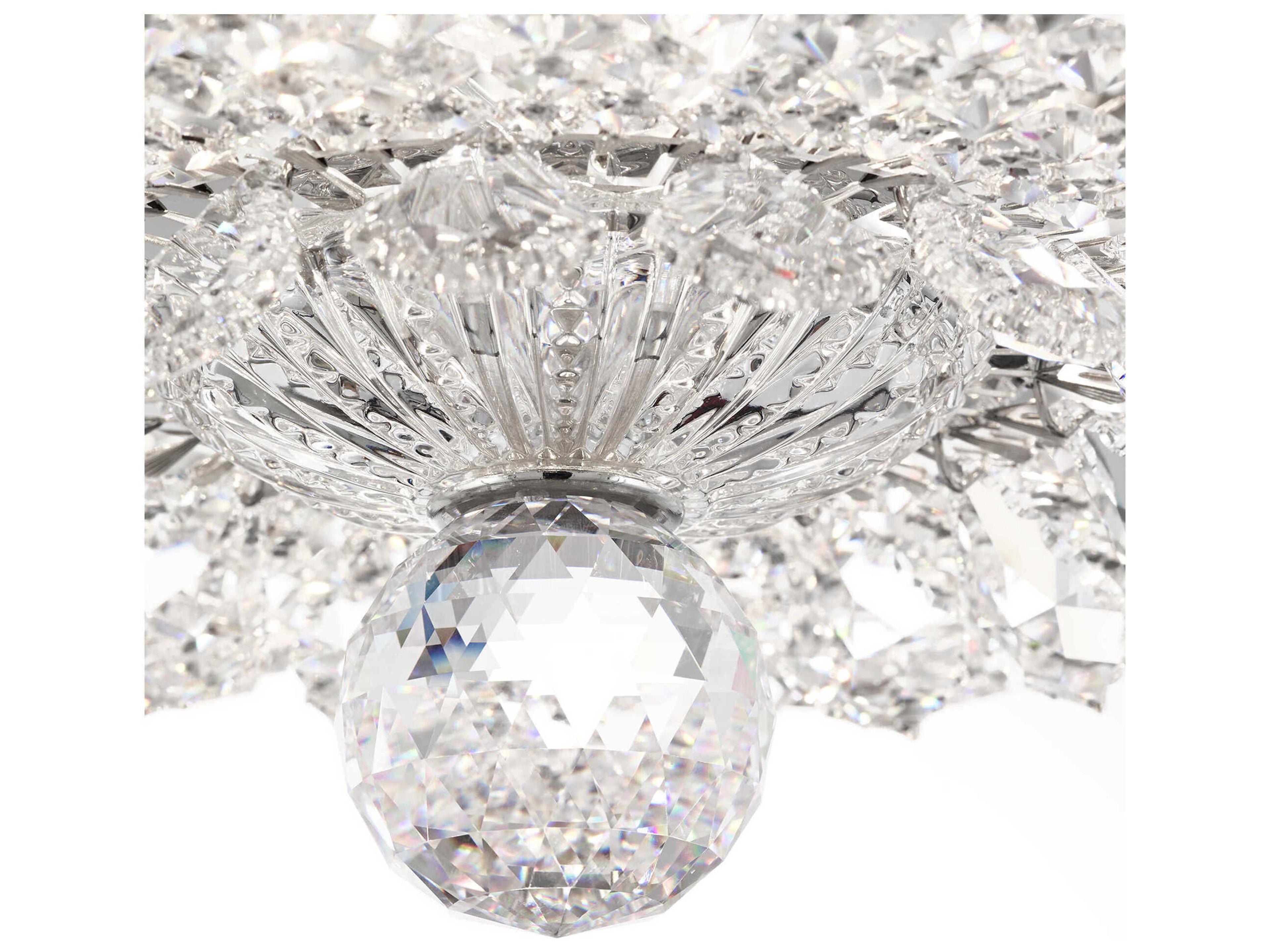 Schonbek Trilliane 23-Light Silver Crystal Bowl Flush Mount