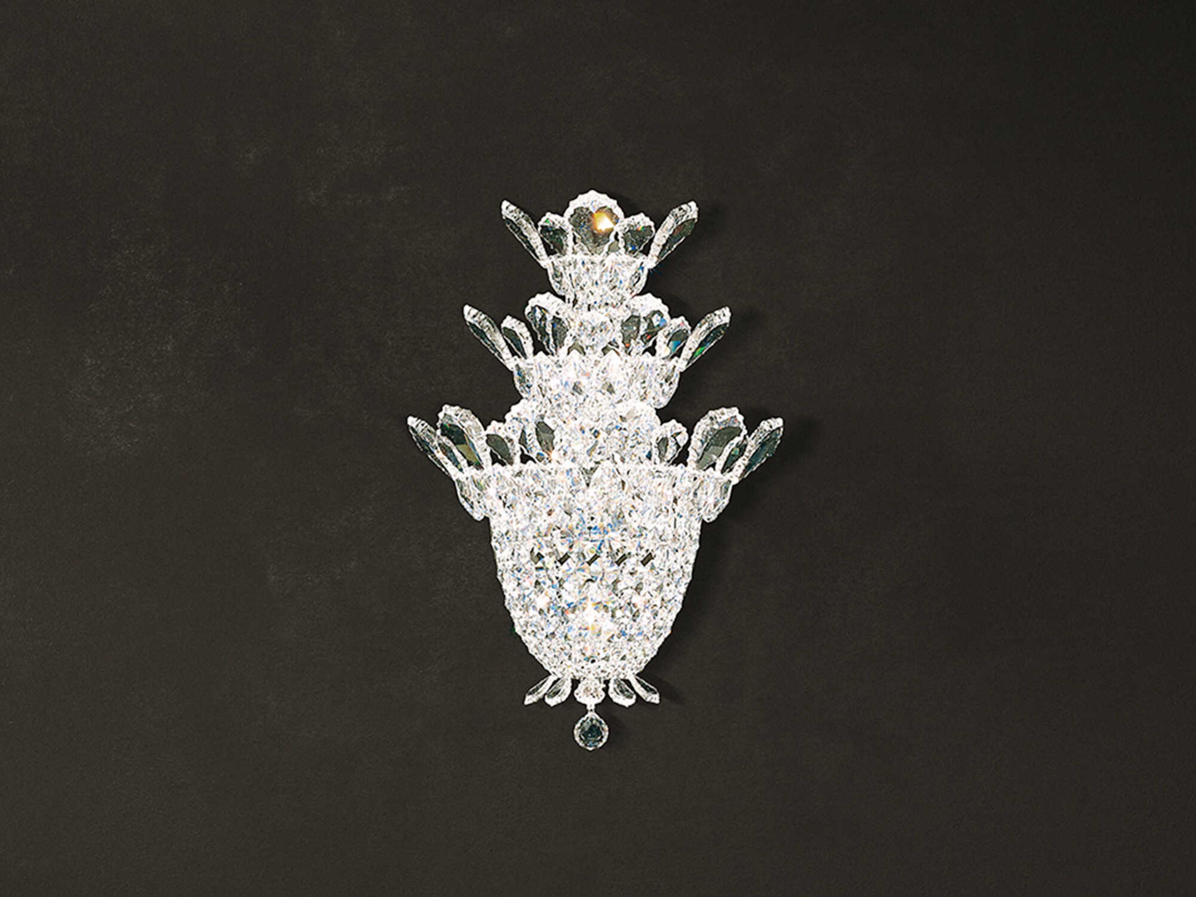 Schonbek Trilliane 4-Light Silver Crystal Wall Sconce