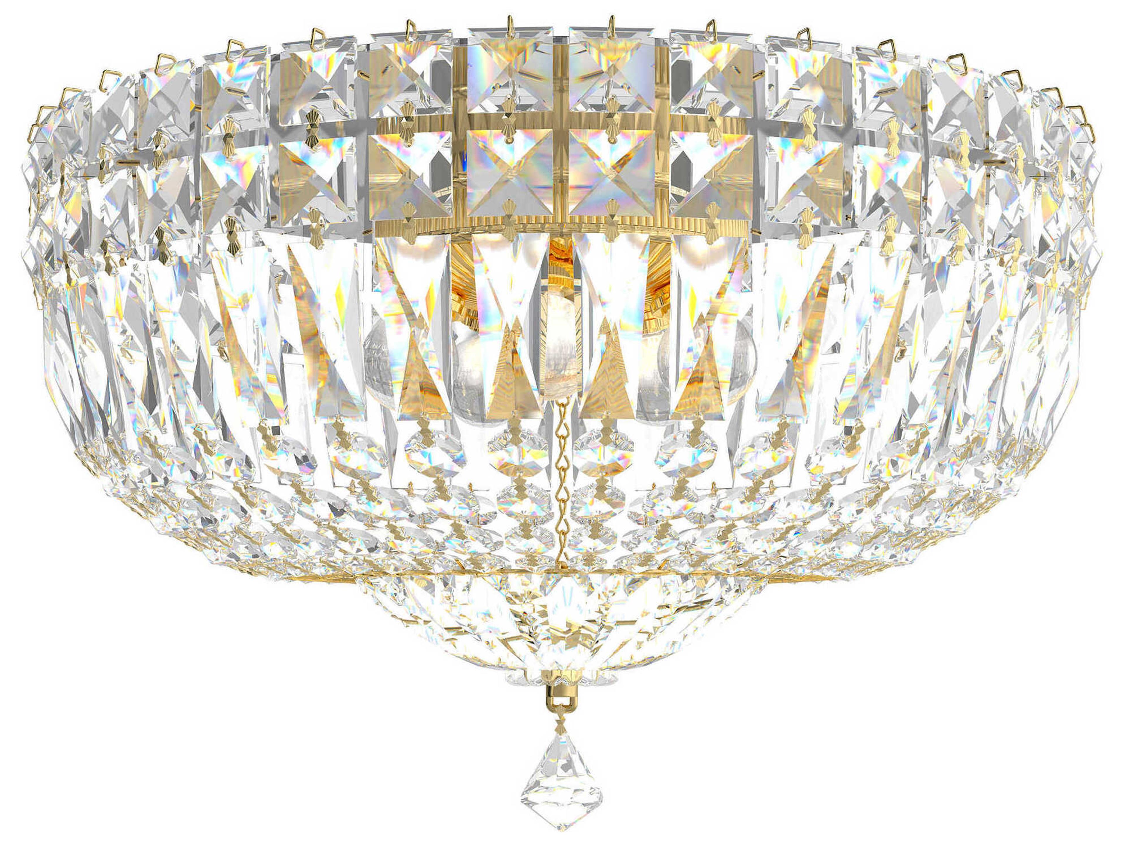 Petit Crystal Deluxe 5-Light Gold Bowl Flush Mount