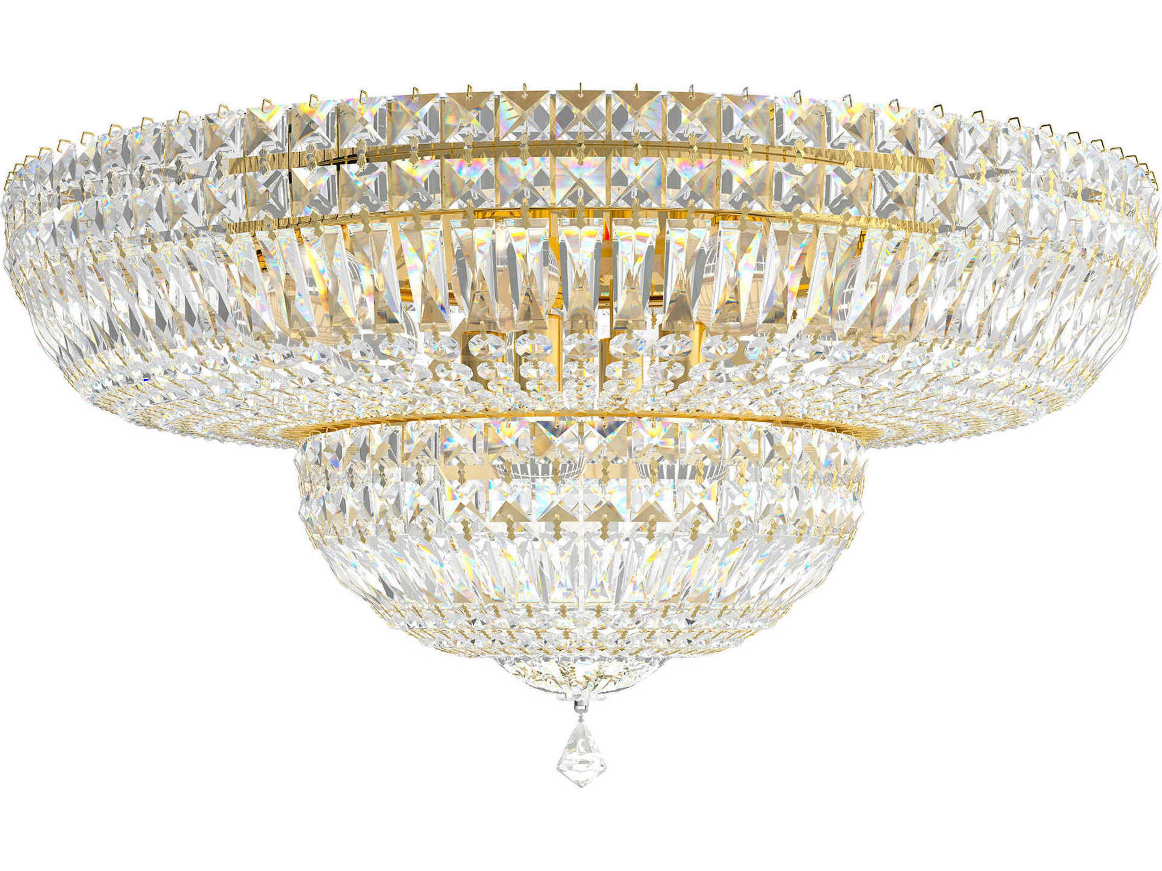 Petit Crystal Deluxe 13-Light Gold Bowl Flush Mount