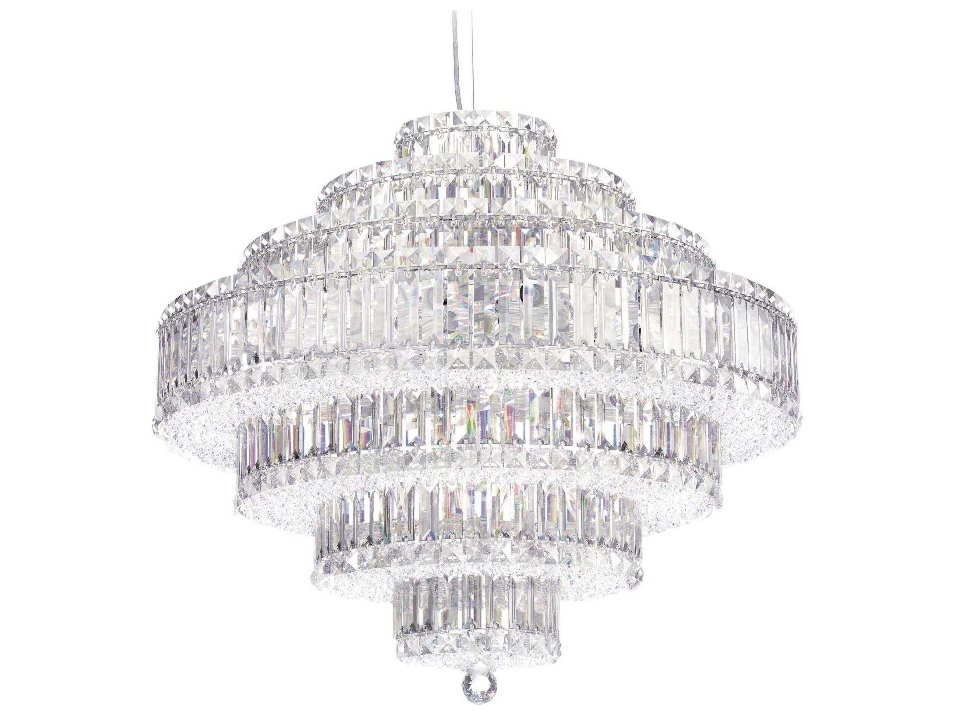 Plaza 31-Light Stainless Steel Crystal Tiered Pendant