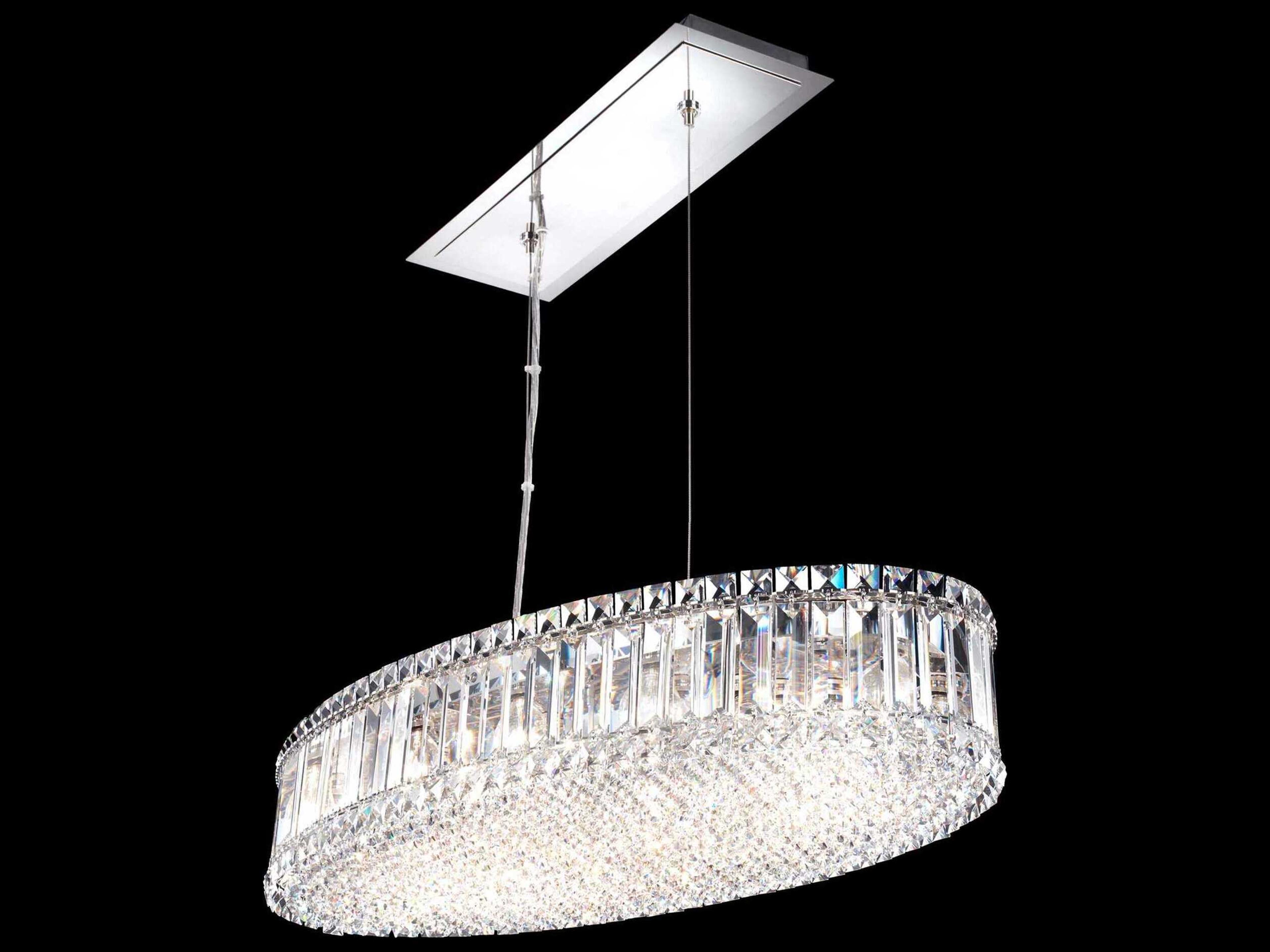 Schonbek Plaza 16-Light6-Light Stainless Steel Crystal Island Pendant
