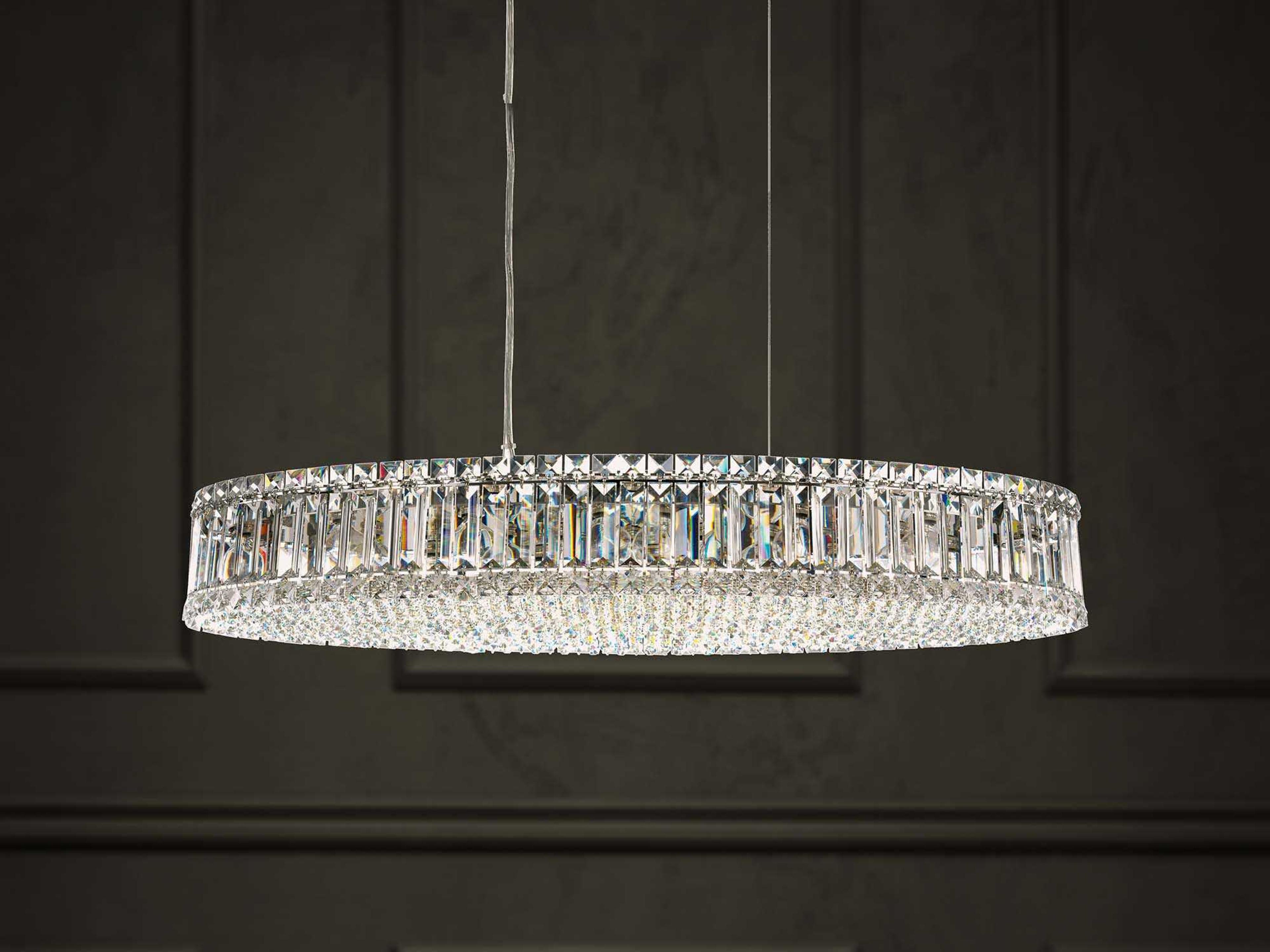 Schonbek Plaza 16-Light6-Light Stainless Steel Crystal Island Pendant