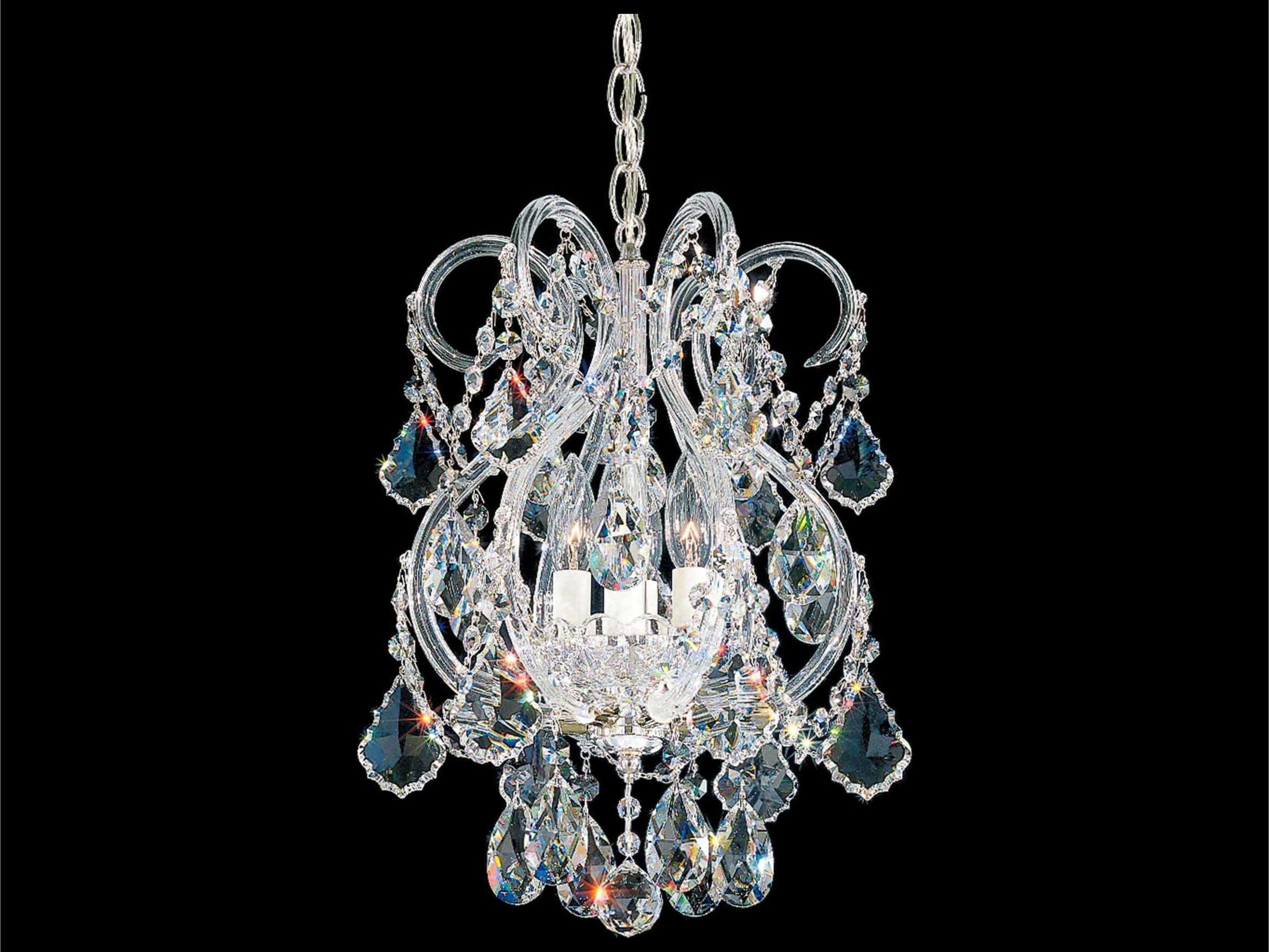 Olde World 4-Light Silver Crystal Candelabra Chandelier
