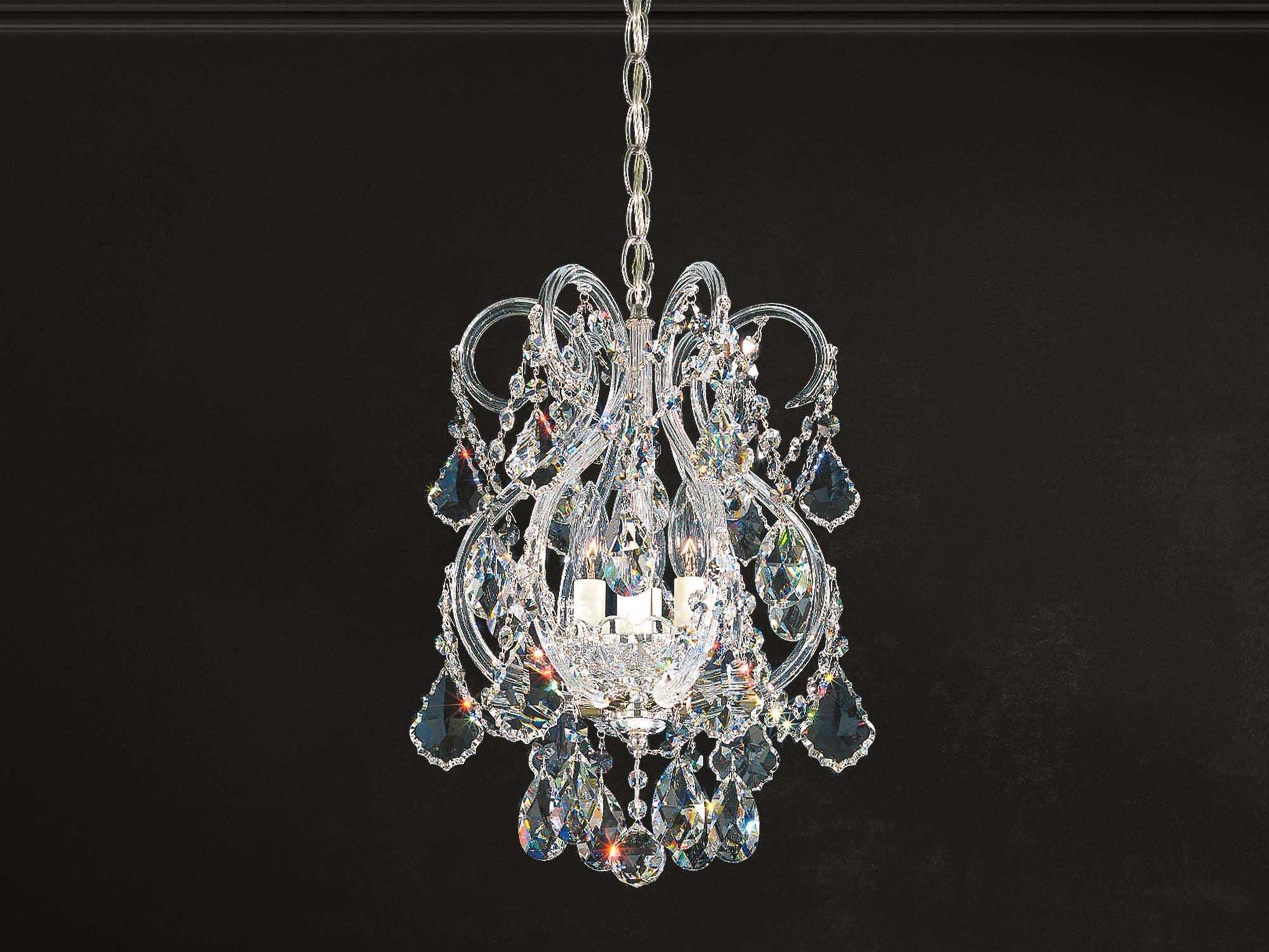 Schonbek Olde World 4-Light Silver Crystal Candelabra Chandelier