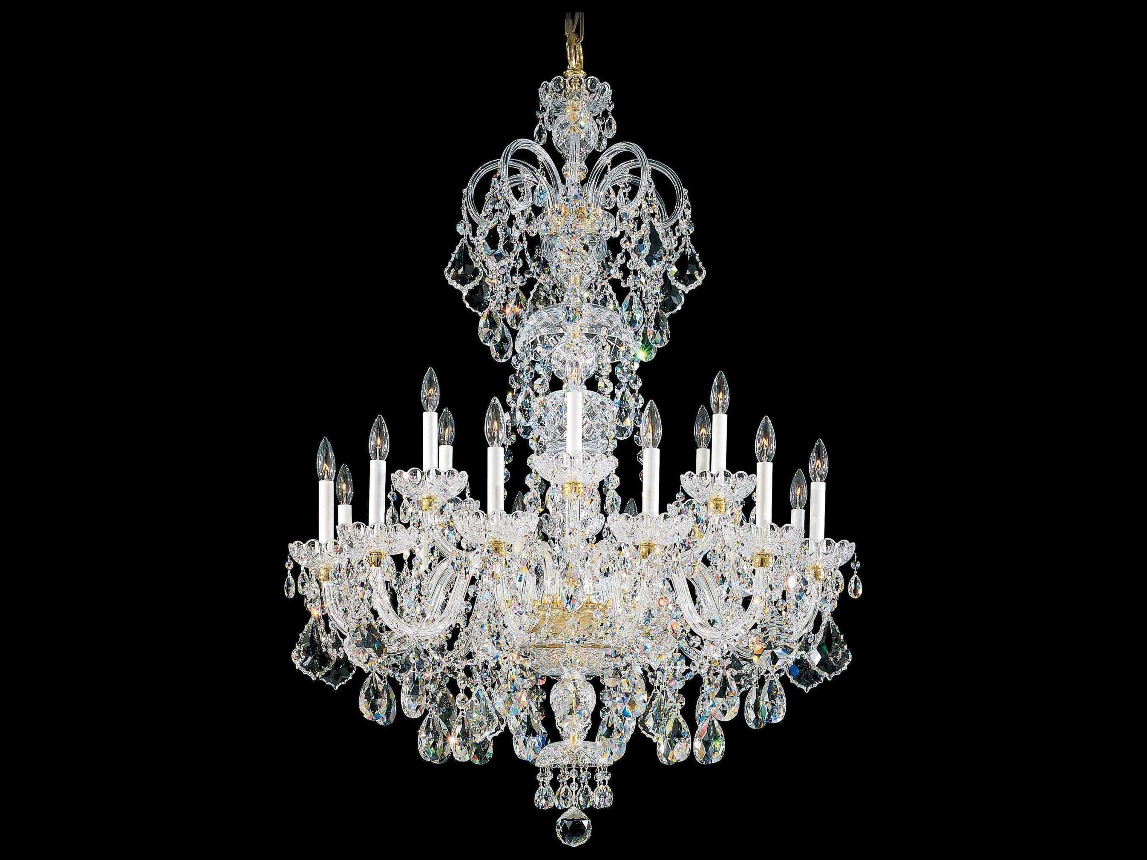 Olde World 23-Light Gold Crystal Candelabra Chandelier