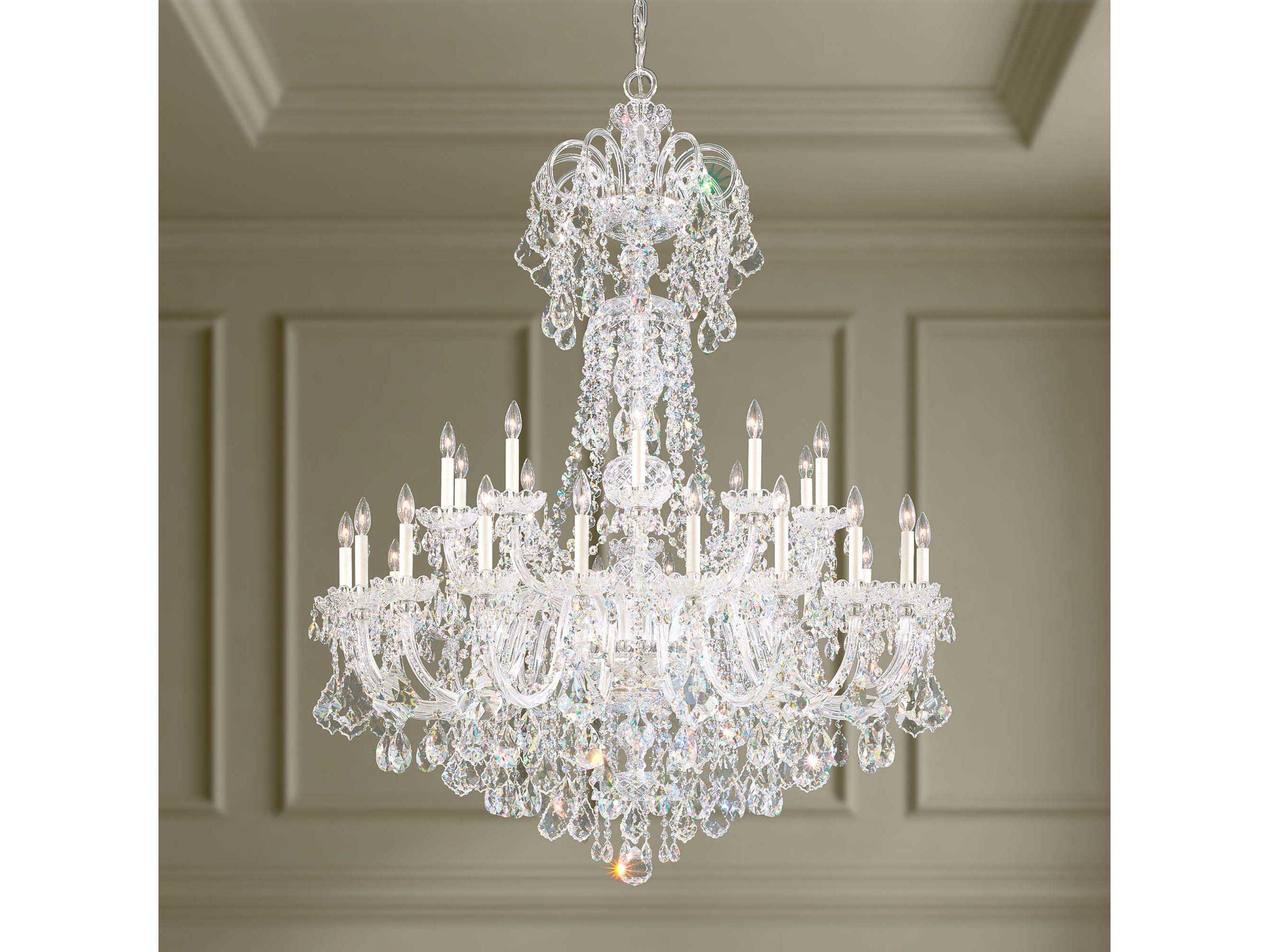 Schonbek Olde World 35-Light Silver Crystal Candelabra Chandelier