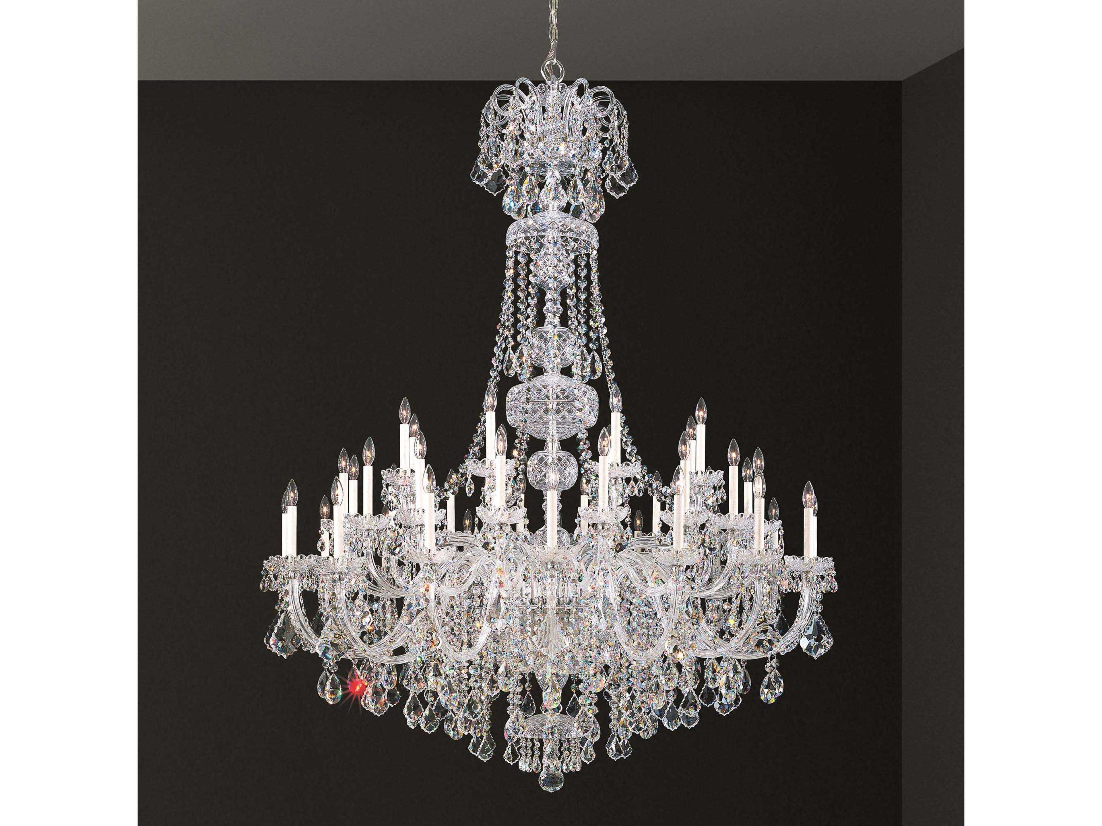 Schonbek Olde World 45-Light Silver Crystal Candelabra Chandelier