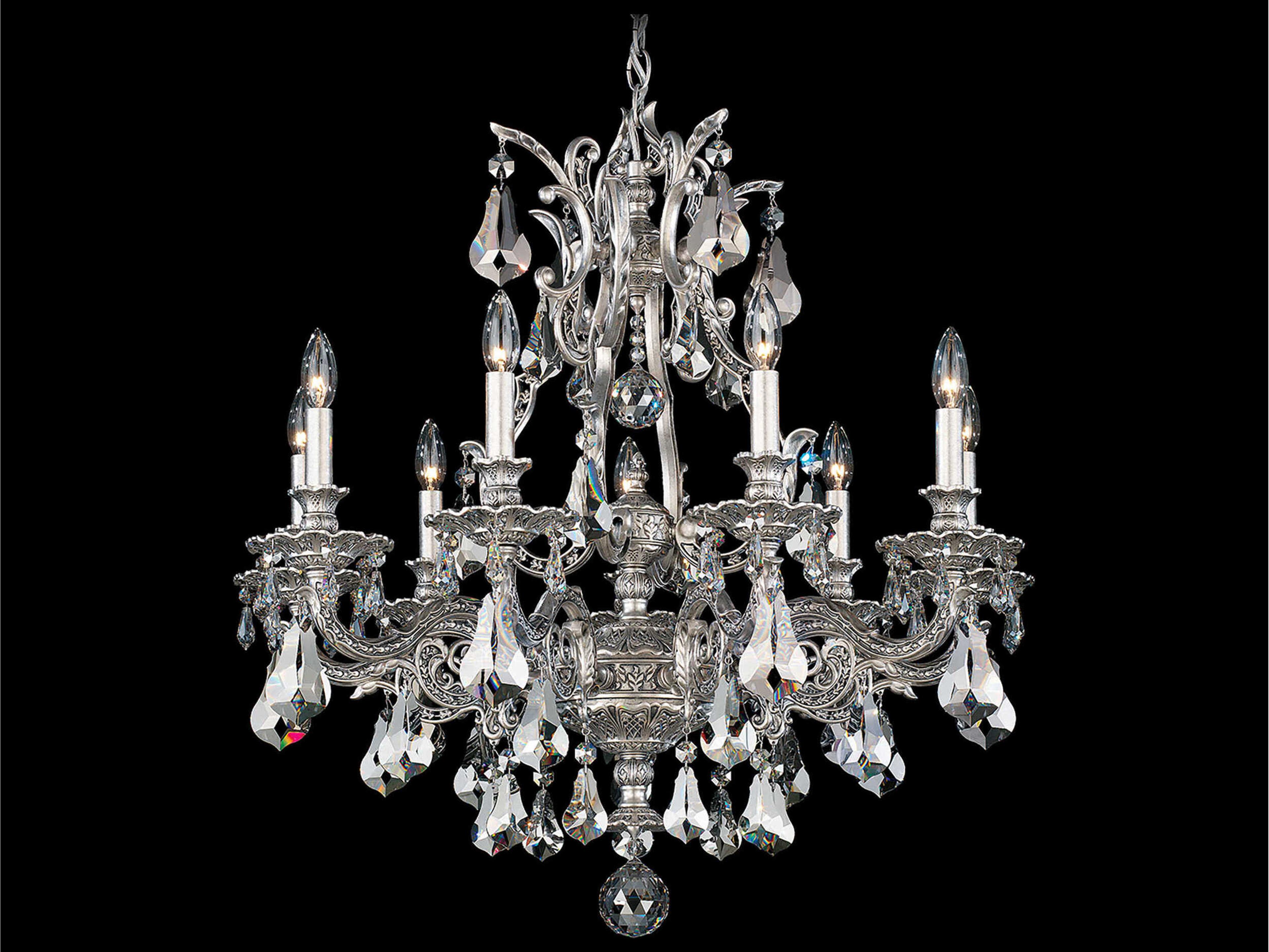 Sophia 9-Light Silver Crystal Candelabra Chandelier