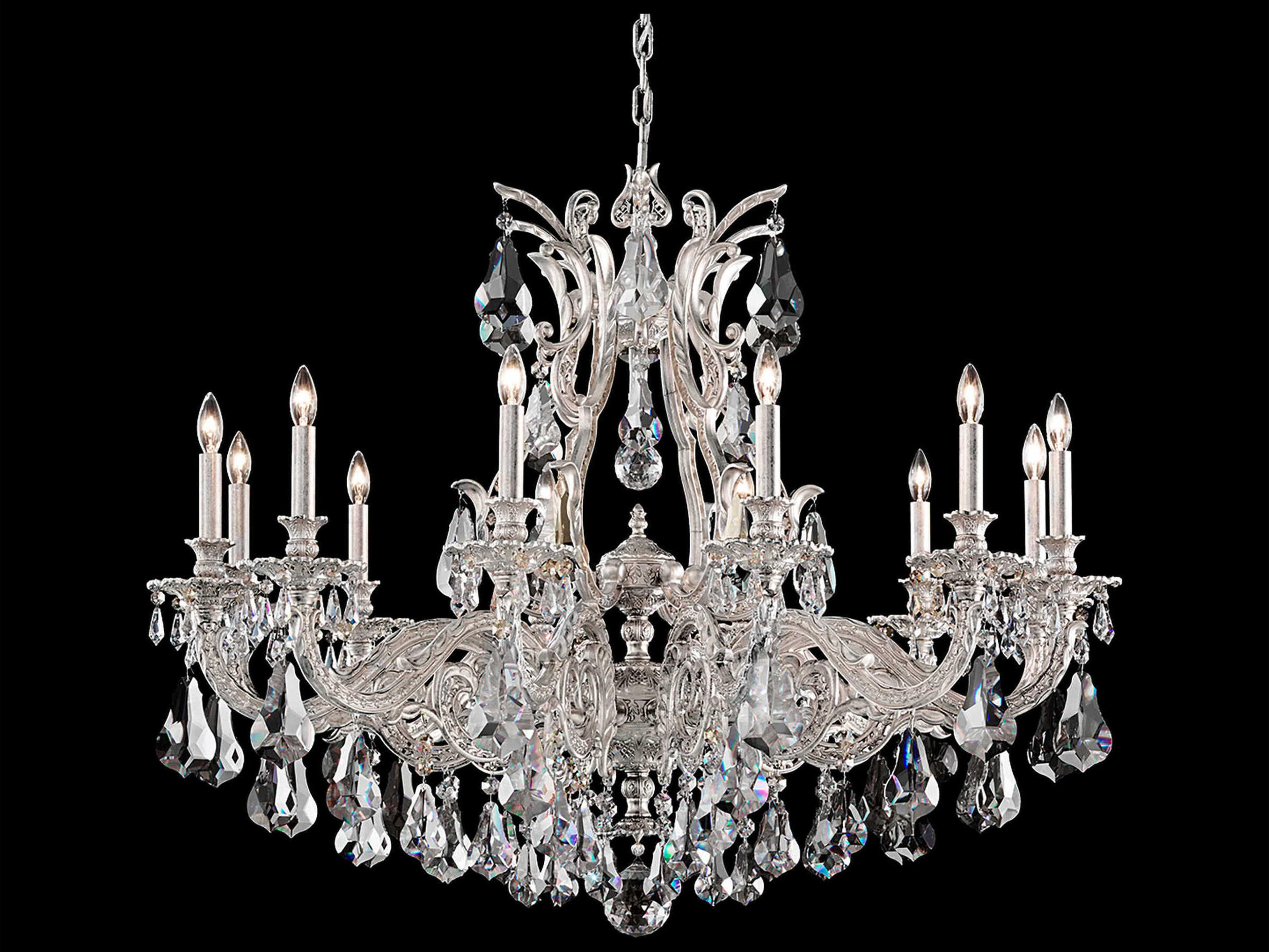 Schonbek Sophia 12-Light Gold Crystal Candelabra Chandelier