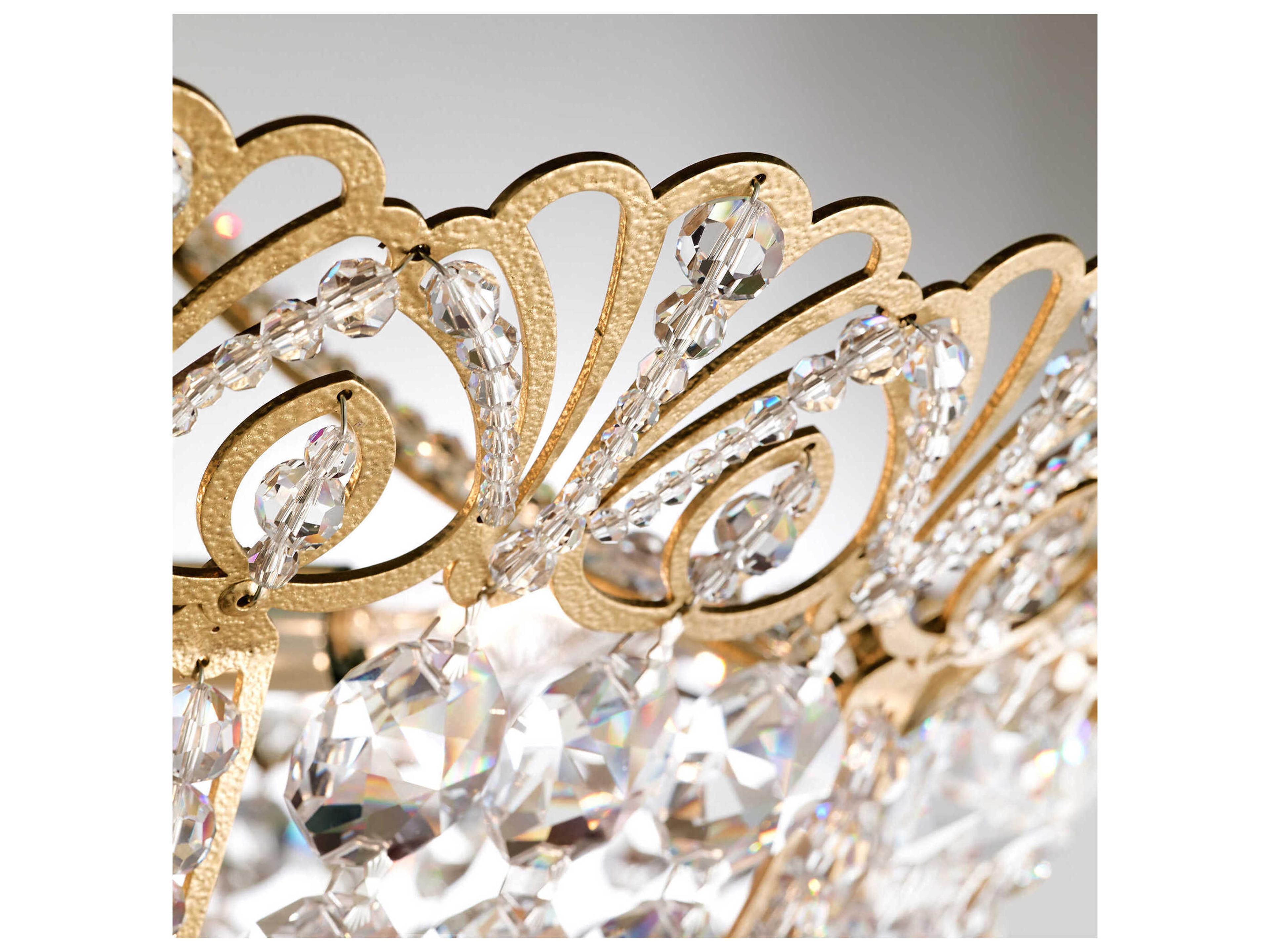 Schonbek Rivendell 17-Light Clear Crystal Bowl Semi Flush Mount