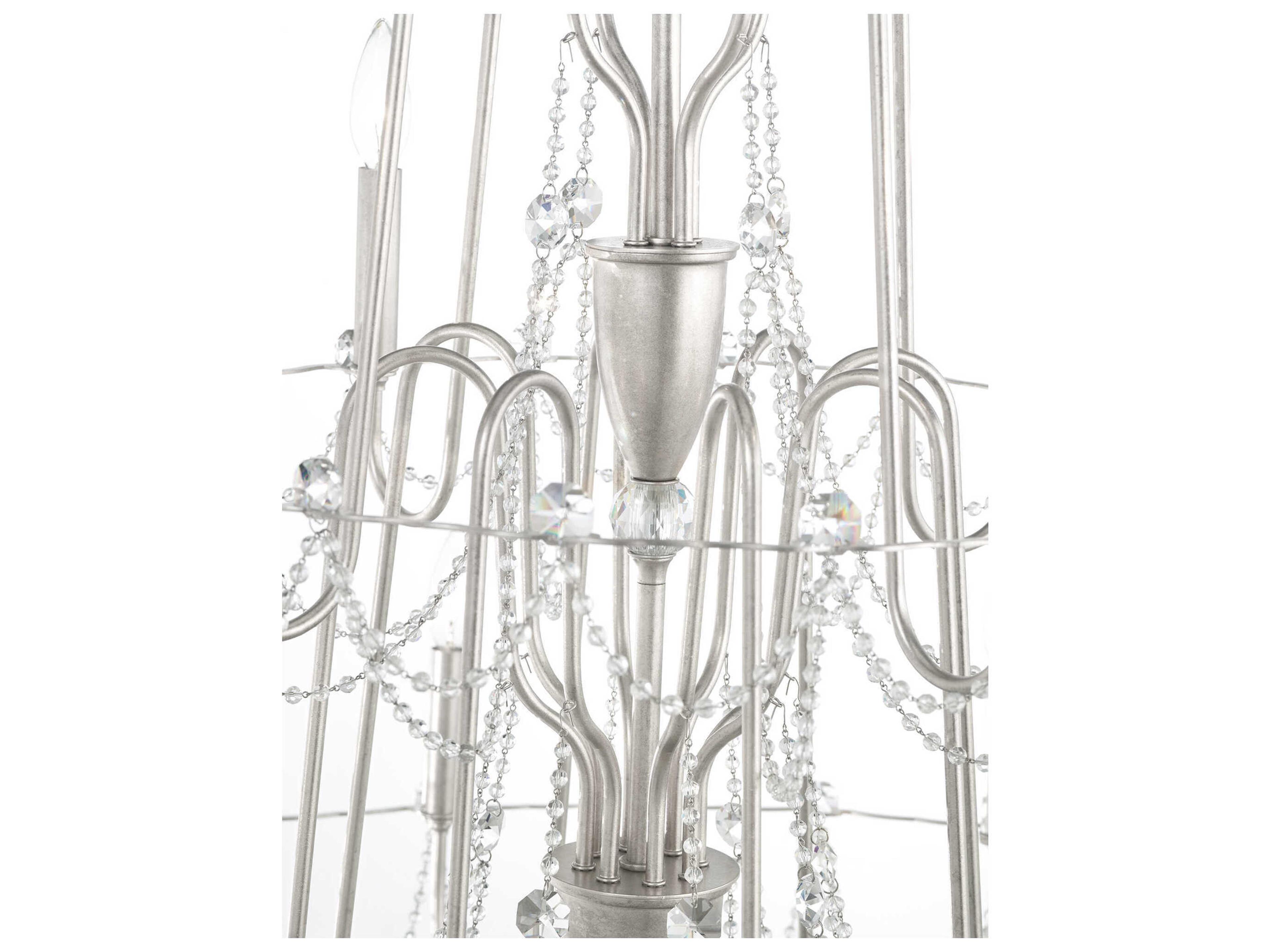 Schonbek Esmery 12-Light Silver Crystal Candelabra Chandelier