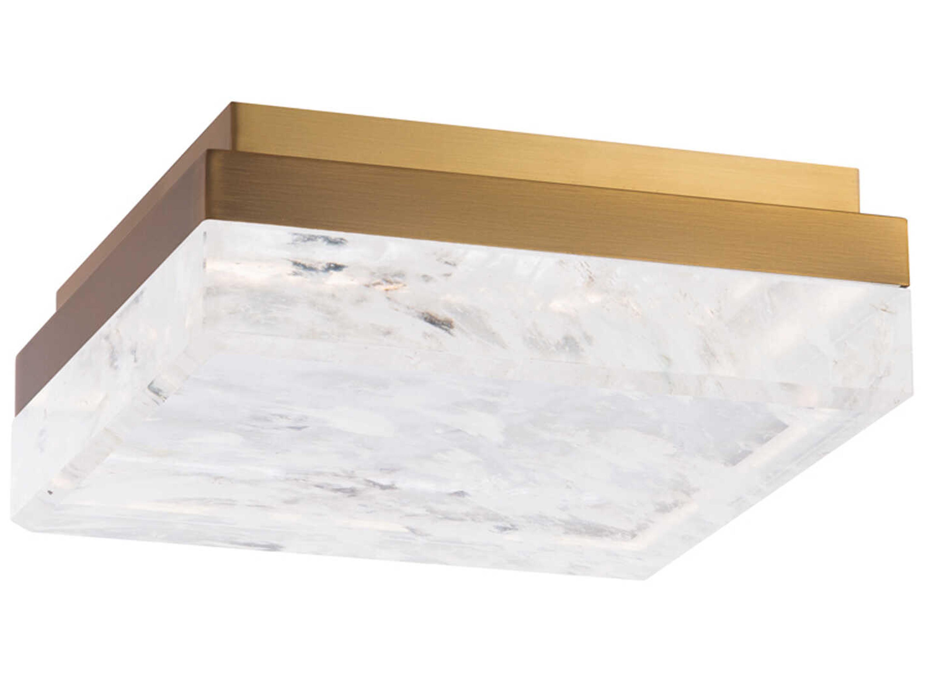 Whisper 1-Light Aged Brass Flush Mount