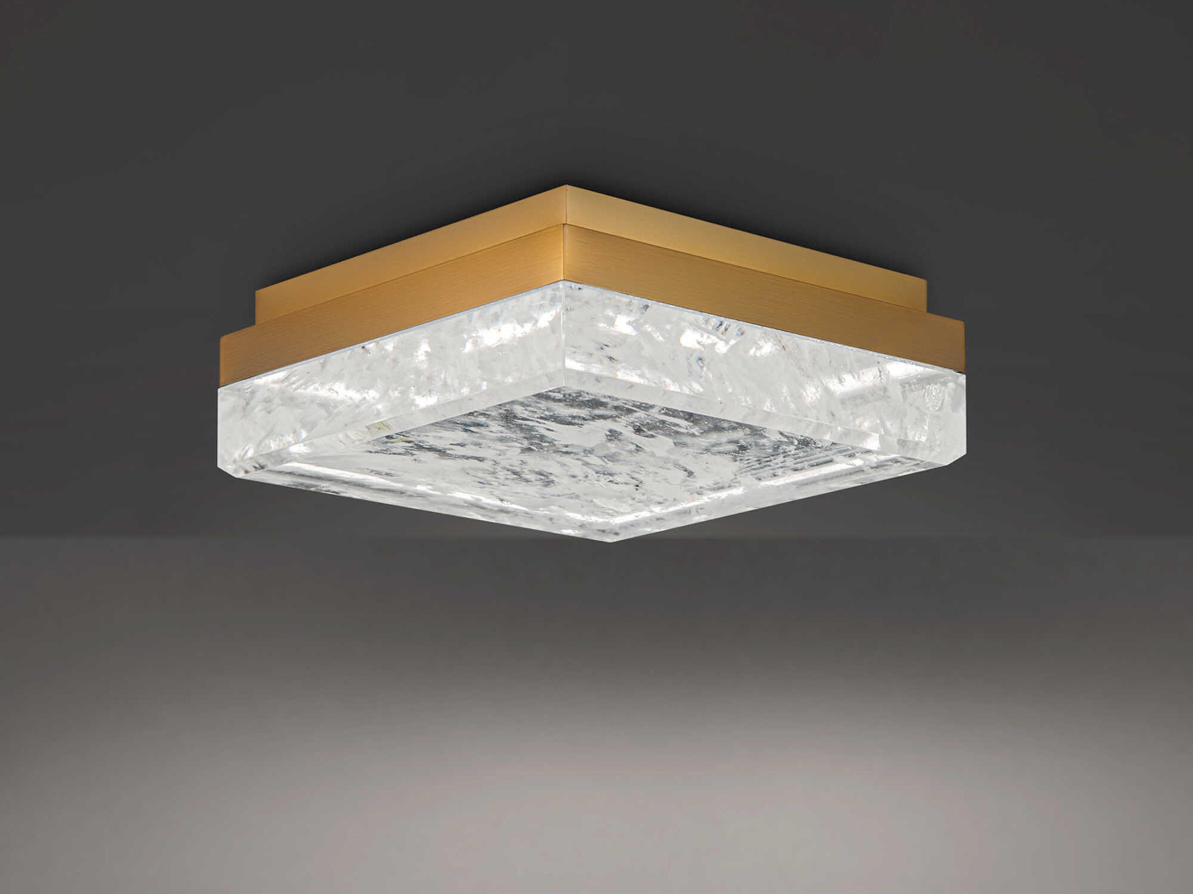 Schonbek Whisper 1-Light Aged Brass Flush Mount