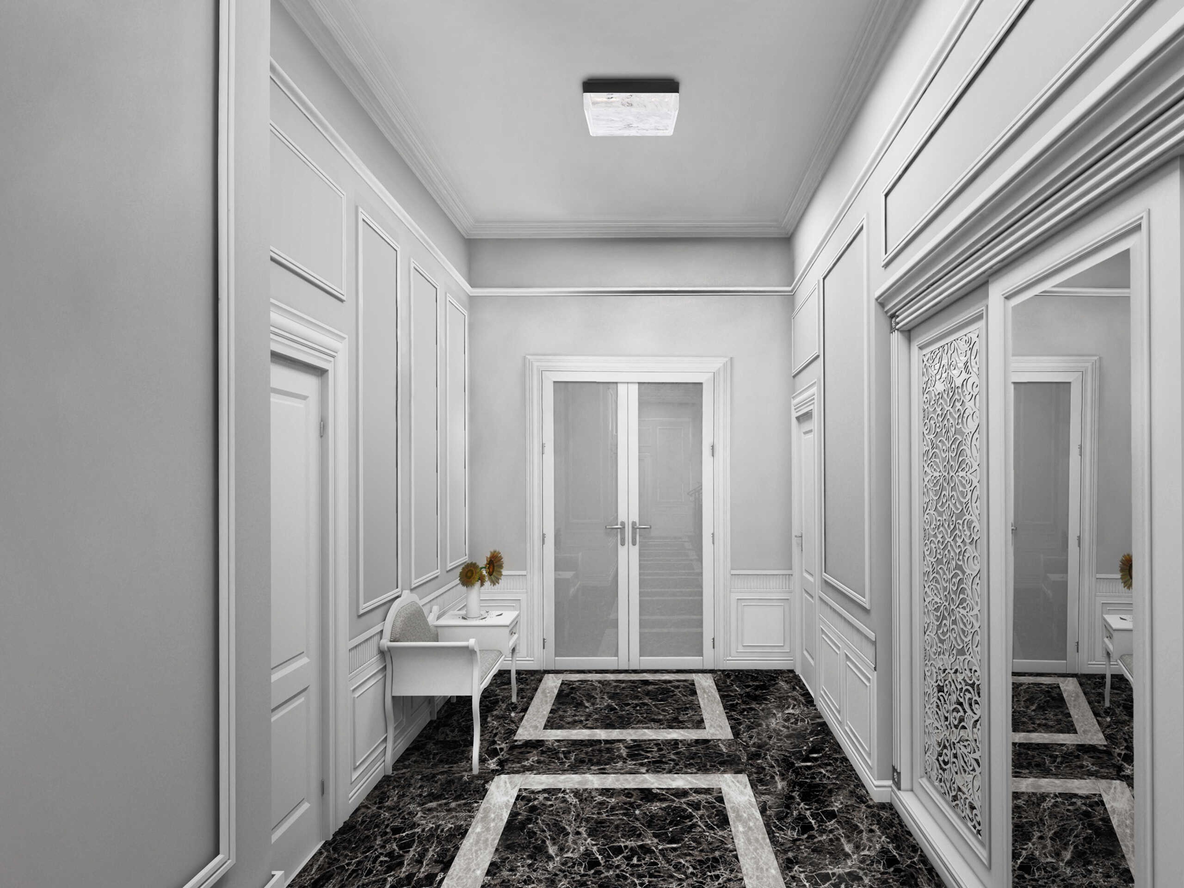 Schonbek Whisper 1-Light Polished Chrome Flush Mount