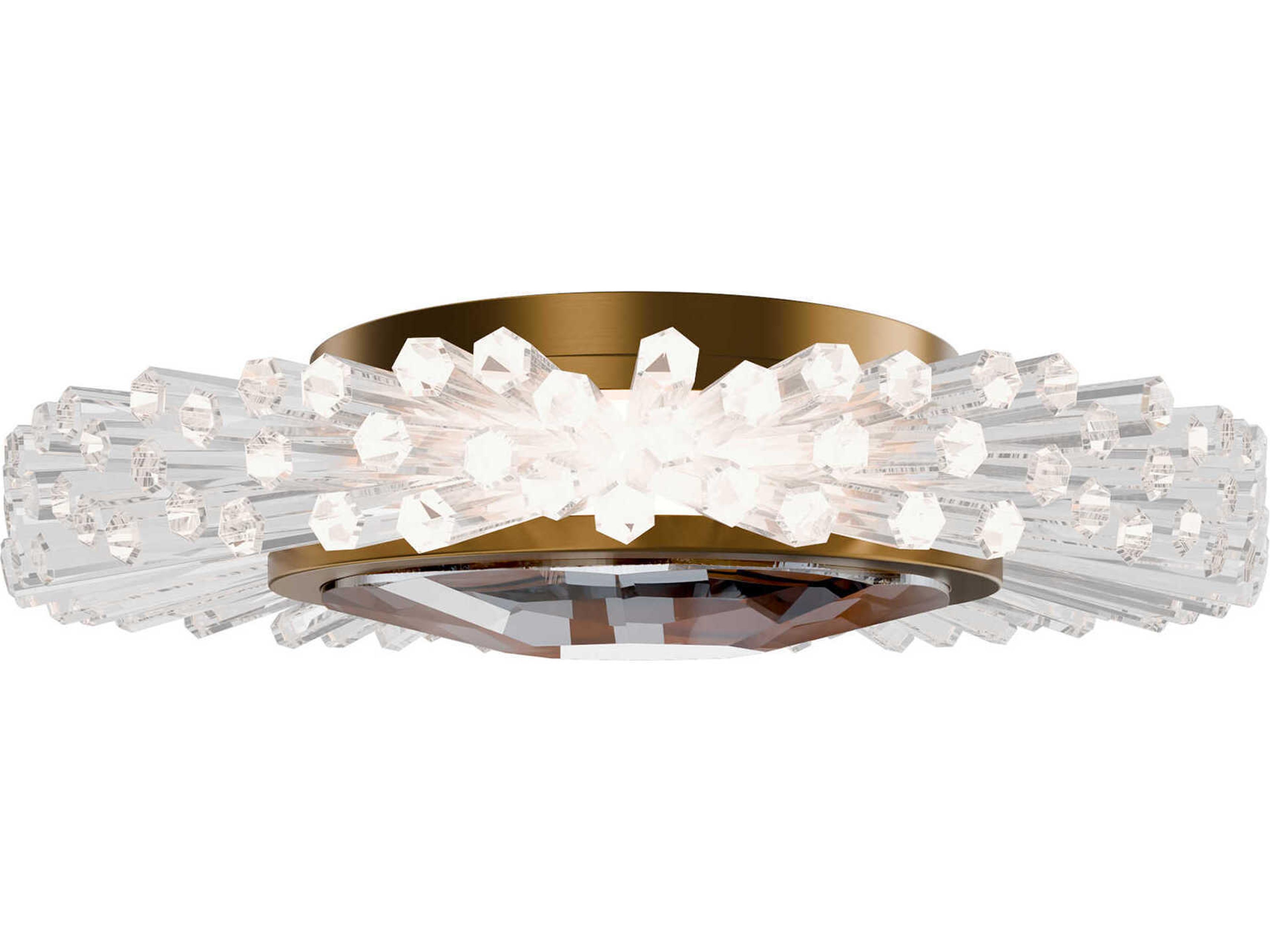 Benediction Aged Brass Round Flush Mount