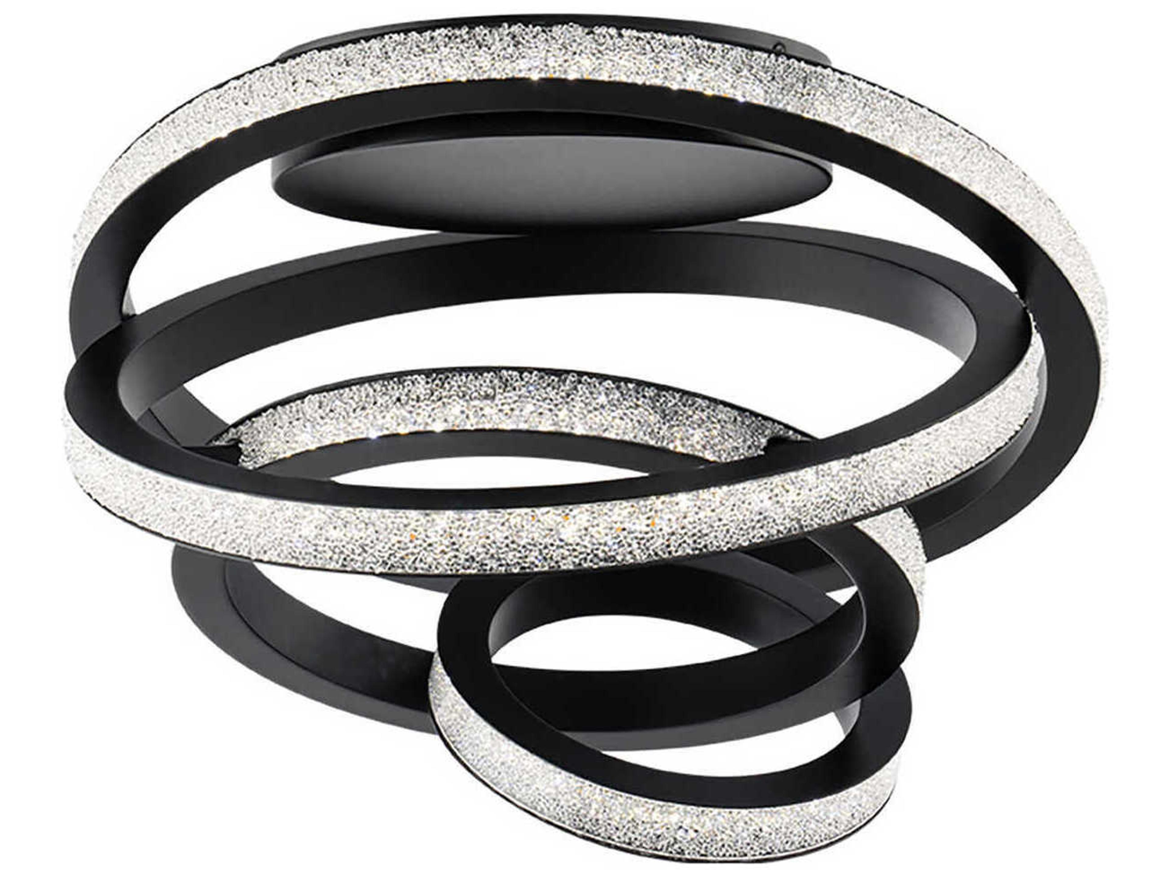 Jangle 8-Light Black Flush Mount