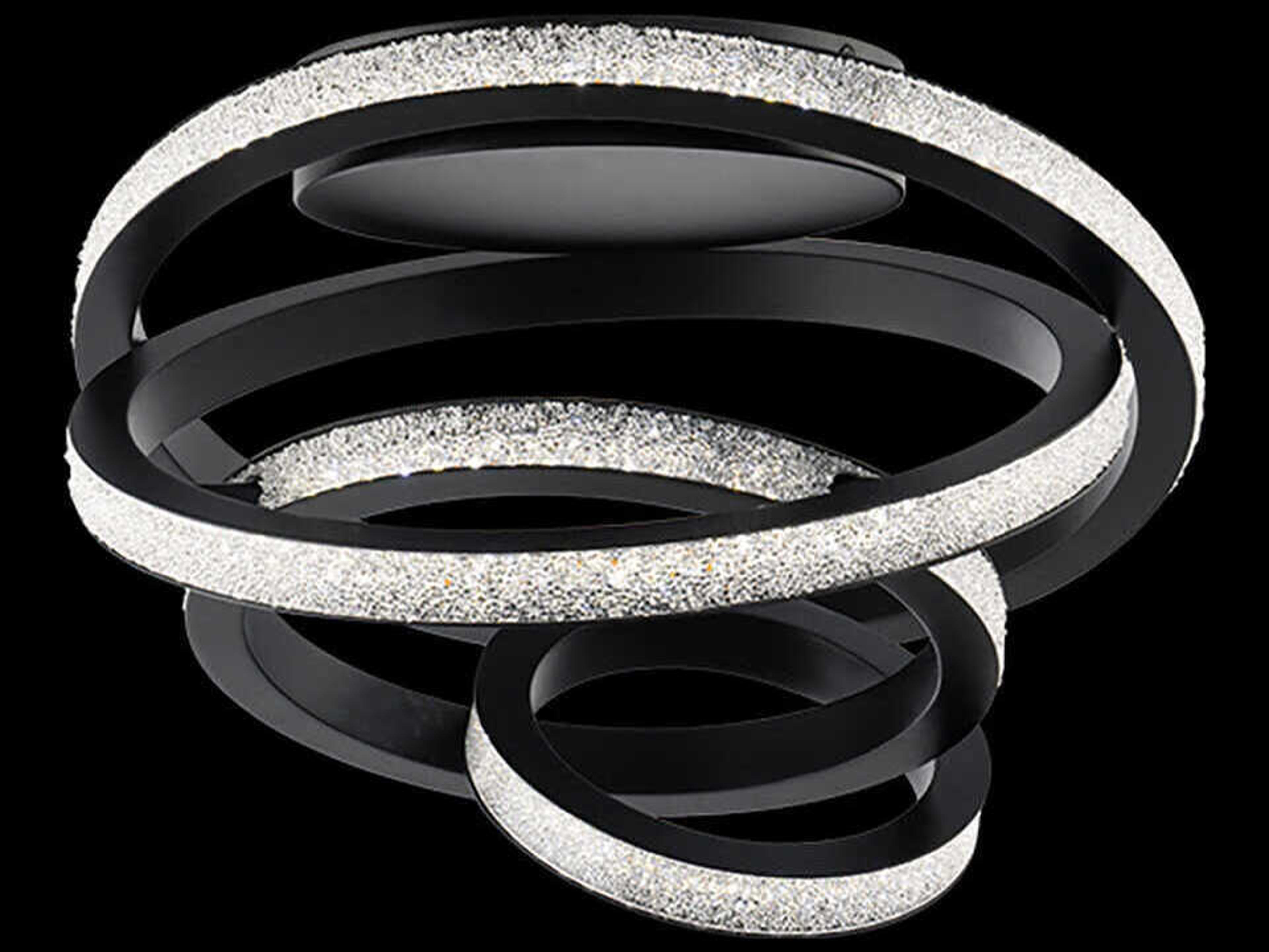 Schonbek Jangle 8-Light Black Flush Mount