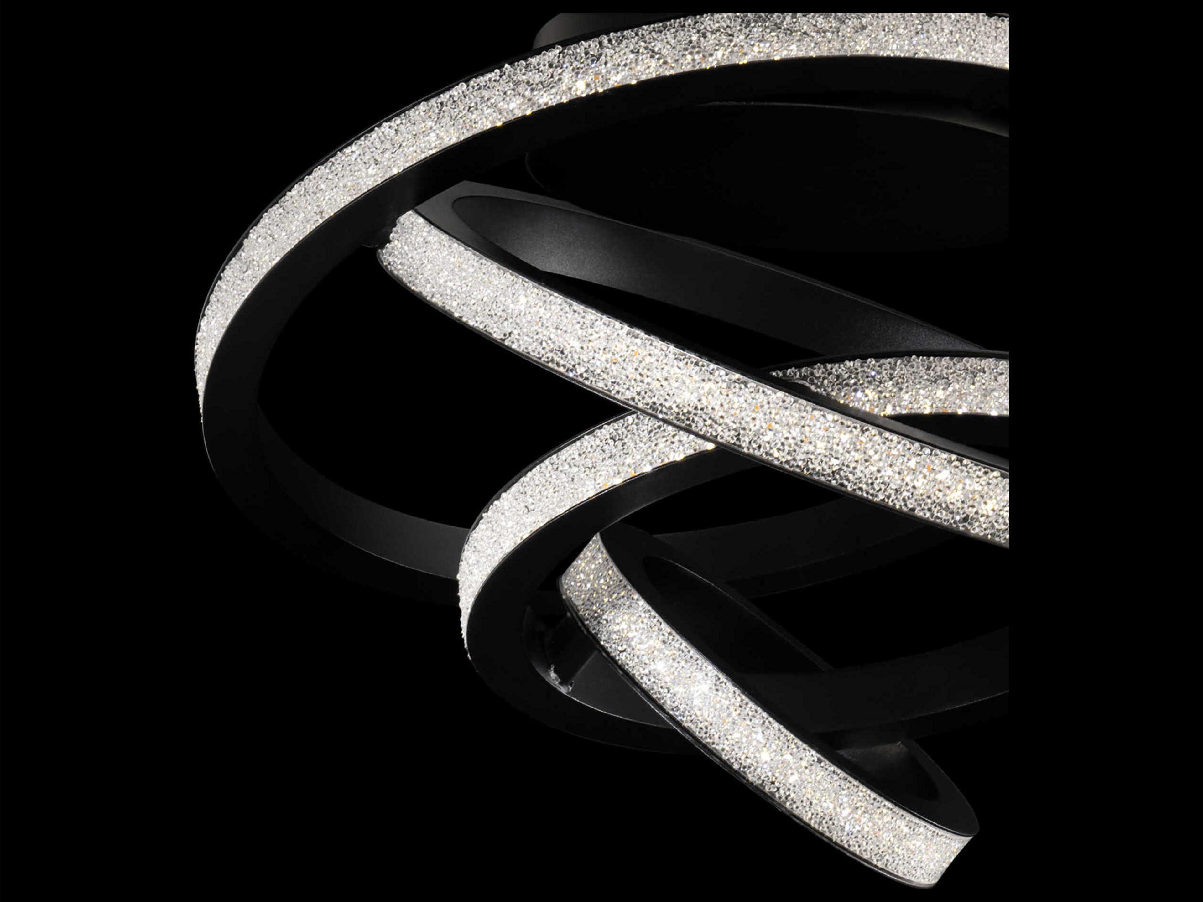 Schonbek Jangle 8-Light Black Flush Mount