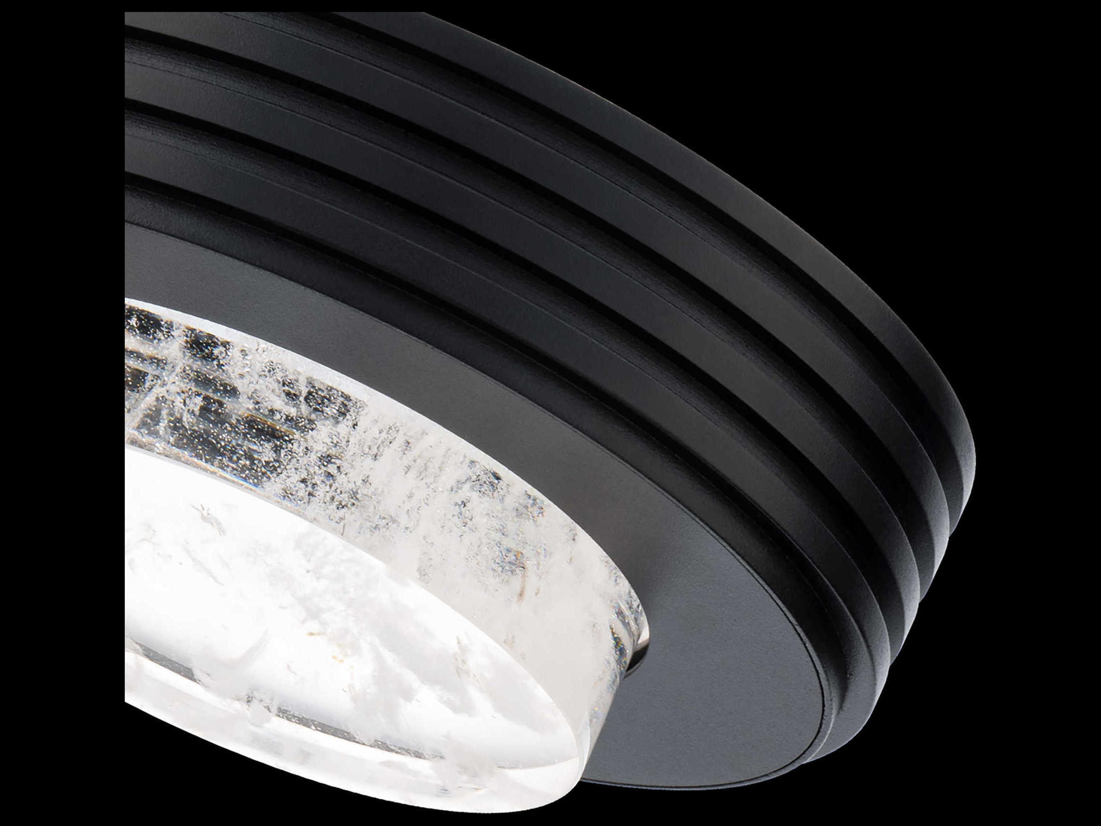 Schonbek Zircle 1-Light Black Round Flush Mount