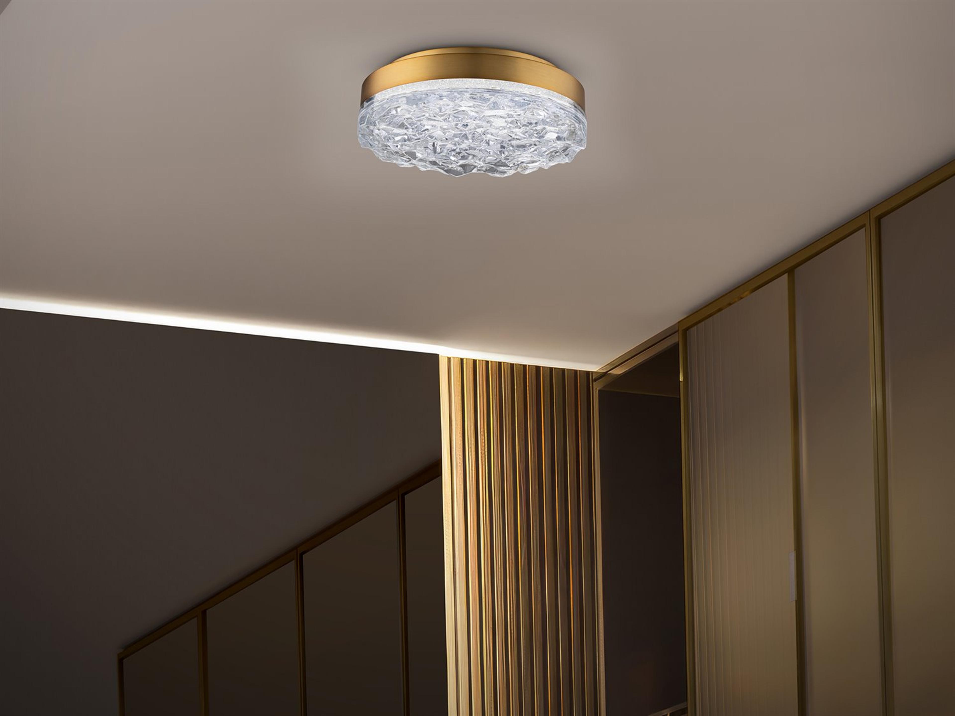 Schonbek Bramble 1-Light Aged Brass Flush Mount