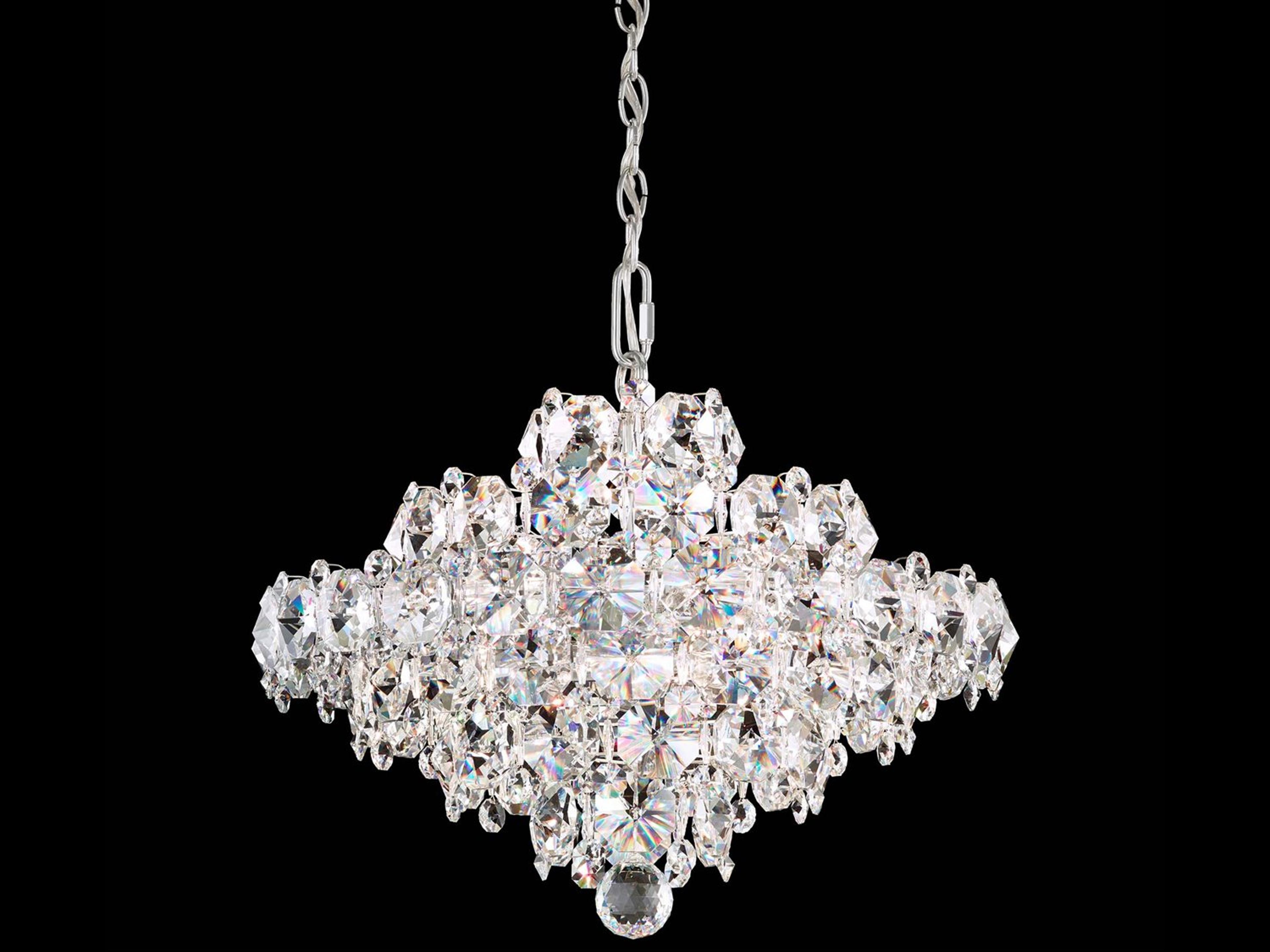 Schonbek Baronet 8-Light Silver Crystal Pendant
