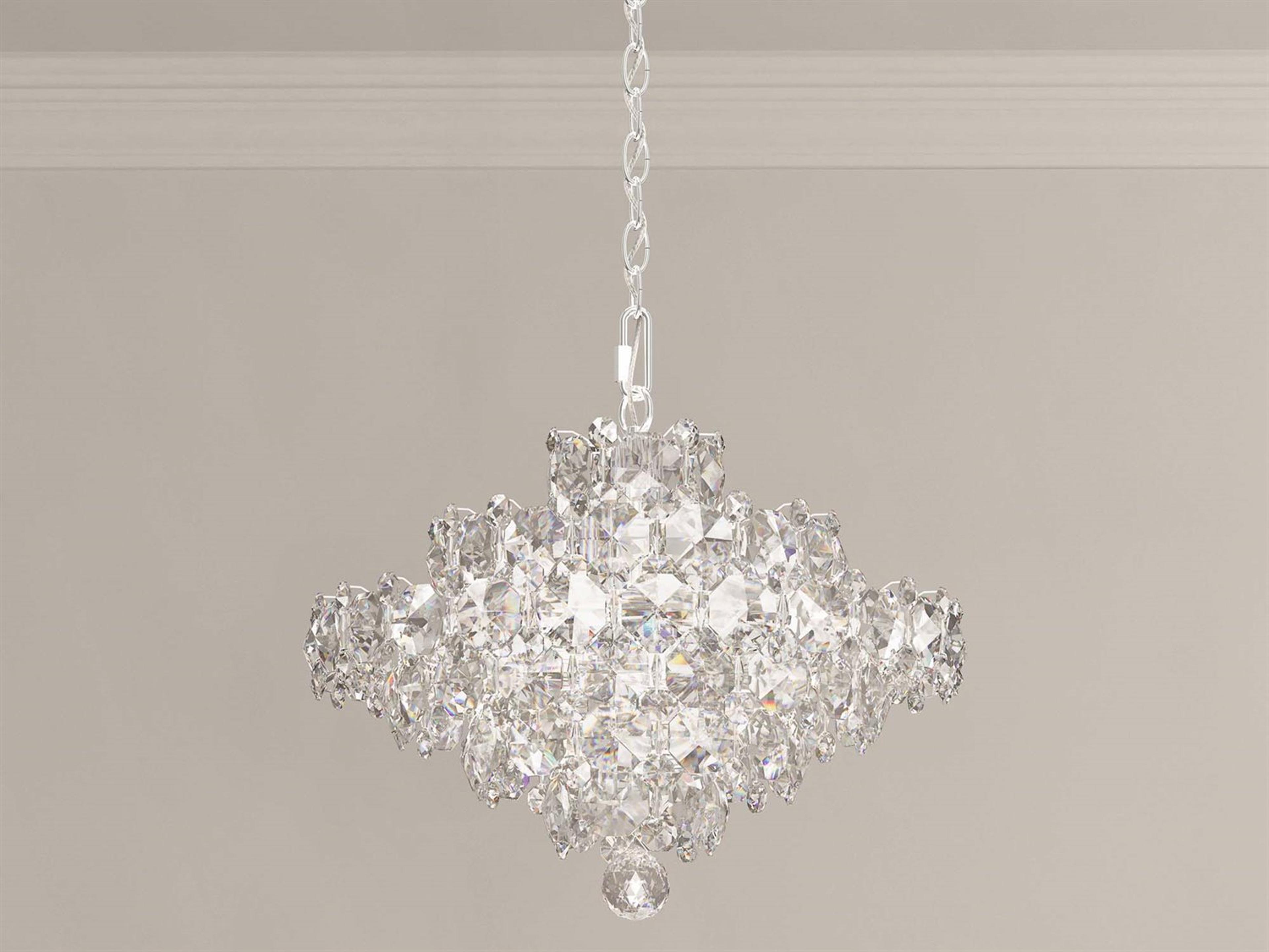 Schonbek Baronet 8-Light Silver Crystal Pendant