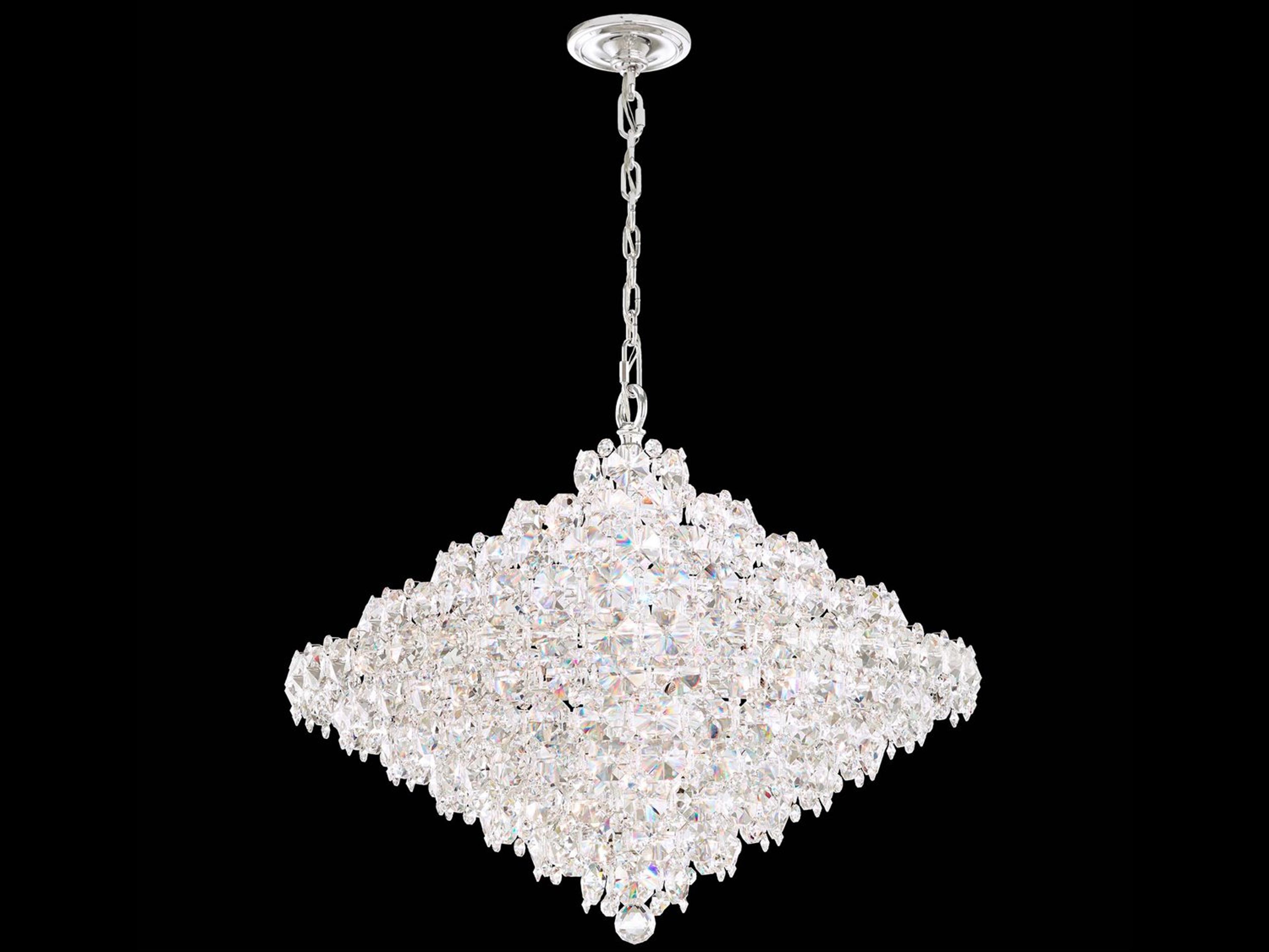 Schonbek Baronet 28-Light Silver Crystal Pendant