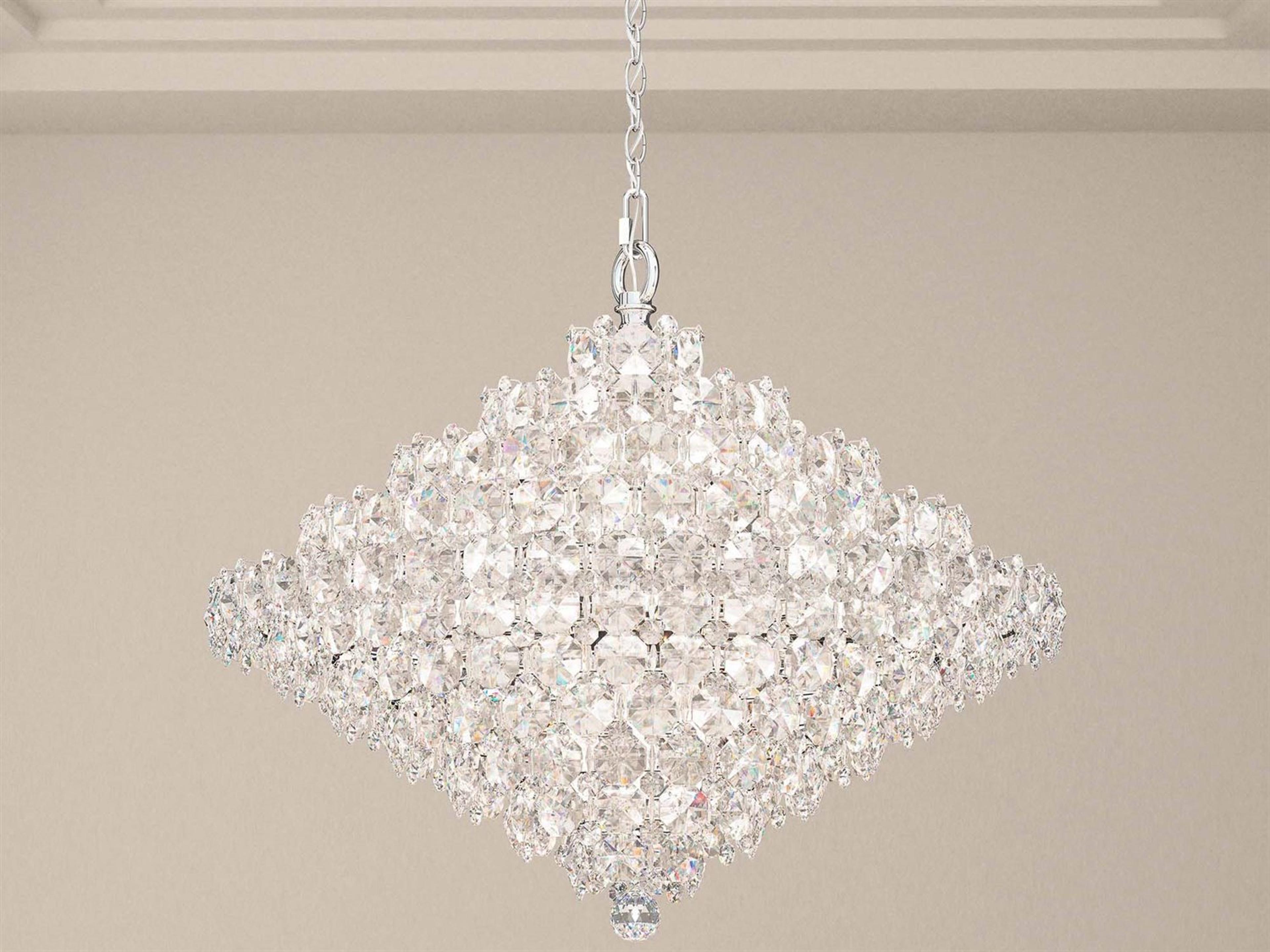 Schonbek Baronet 28-Light Silver Crystal Pendant