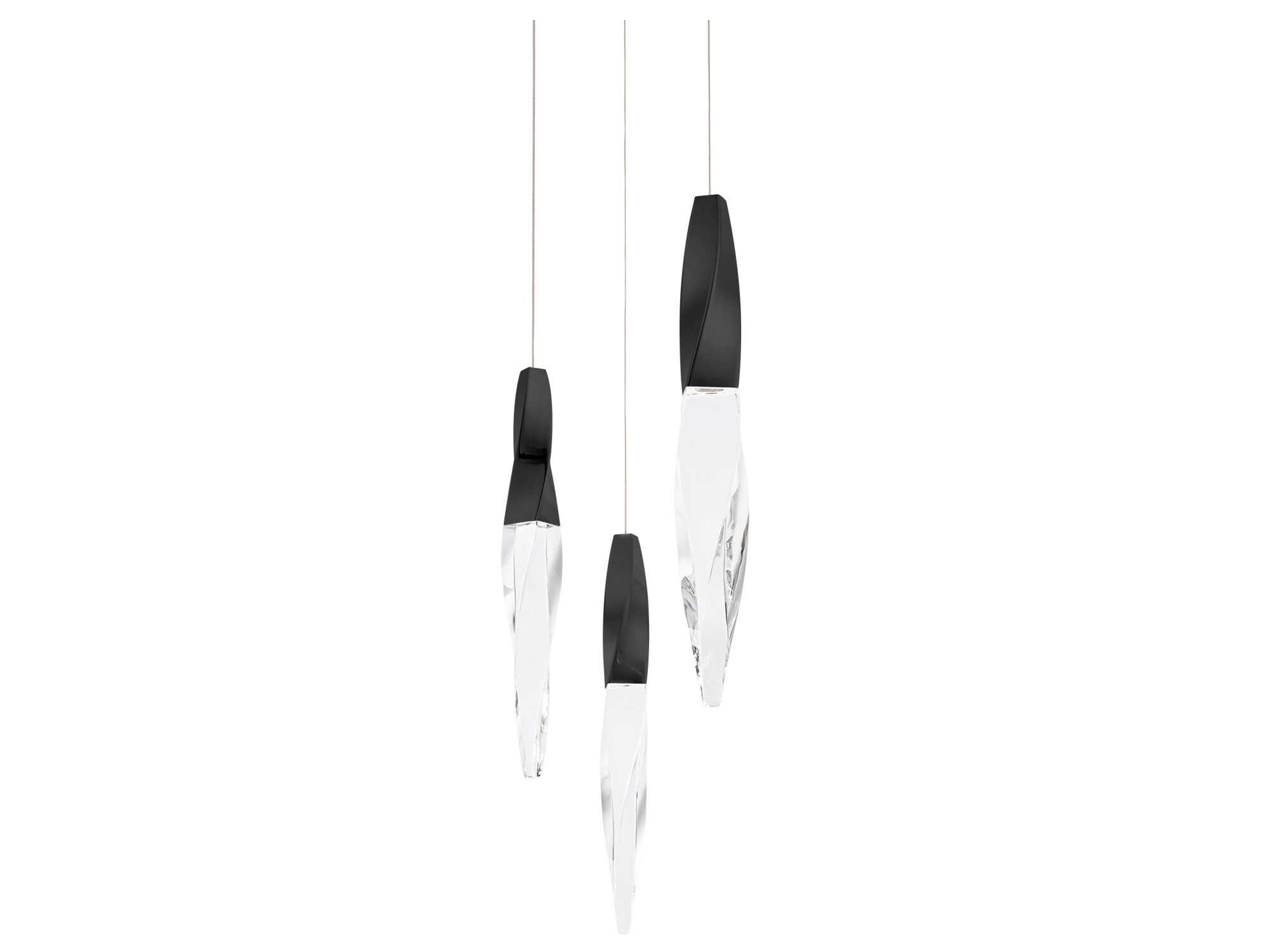 Kindjal 3-Light Black Linear Mini Pendant