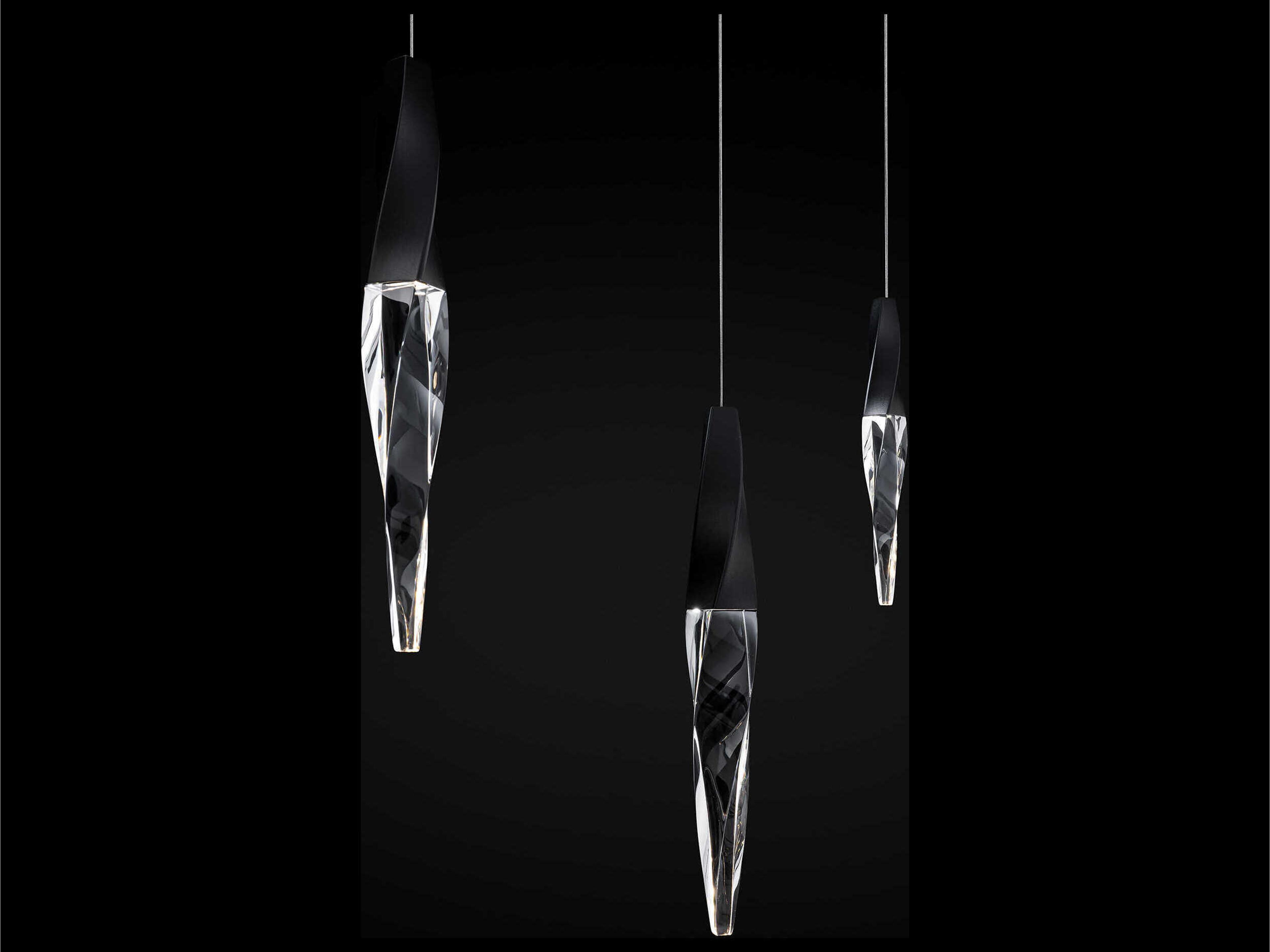 Schonbek Kindjal 3-Light Black Linear Island Pendant