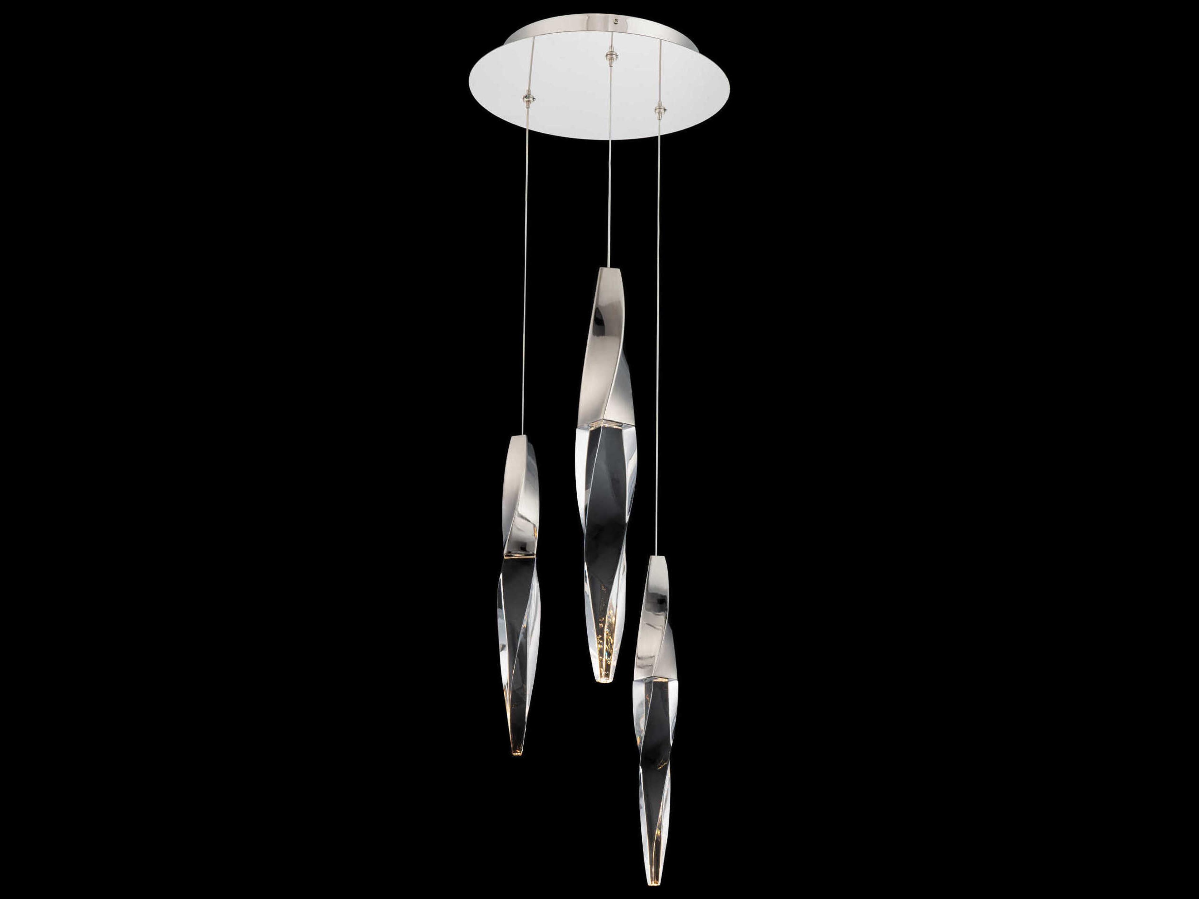 Schonbek Kindjal 3-Light Polished Nickel Linear Mini Pendant