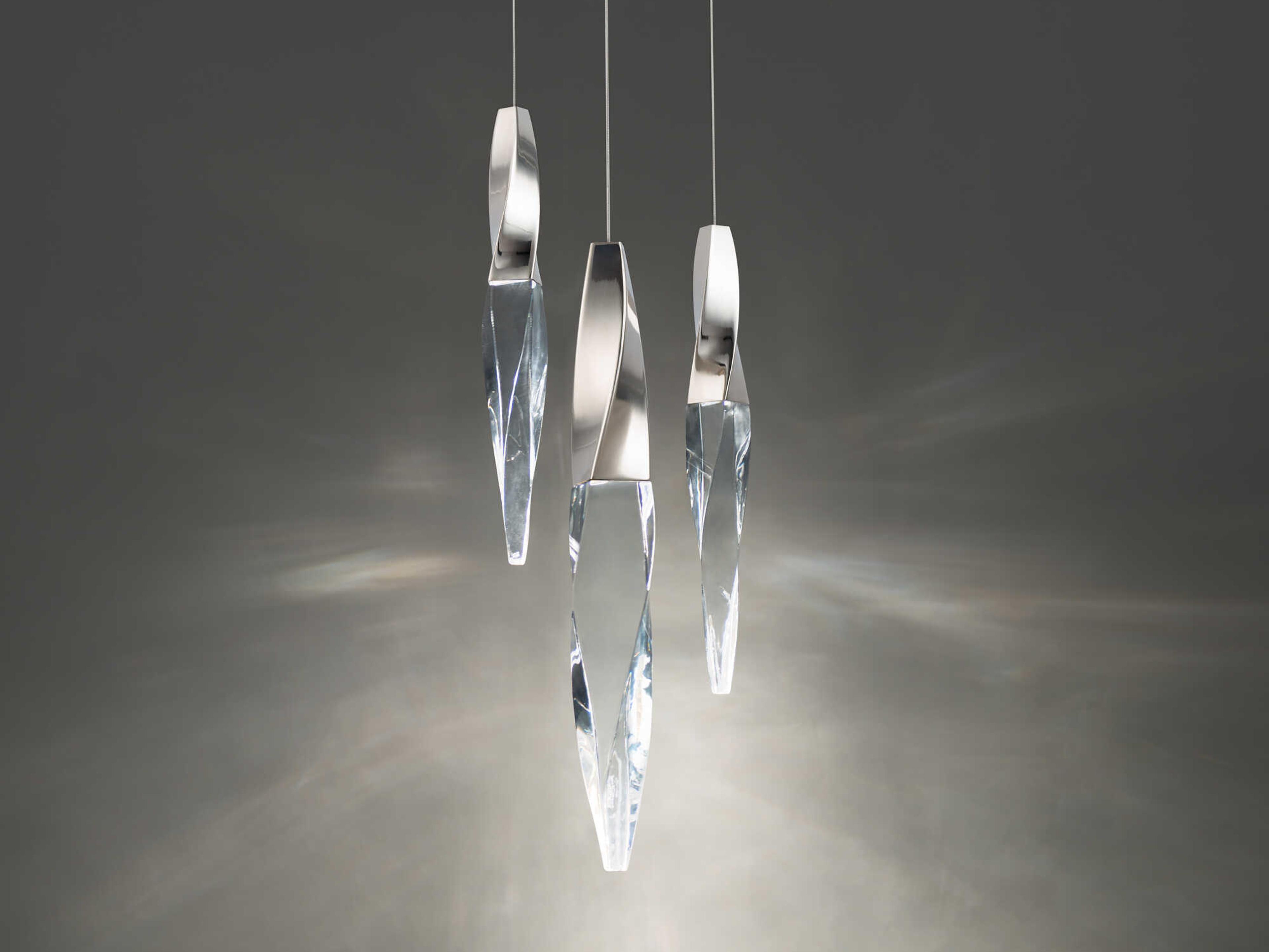 Schonbek Kindjal 3-Light Polished Nickel Linear Mini Pendant