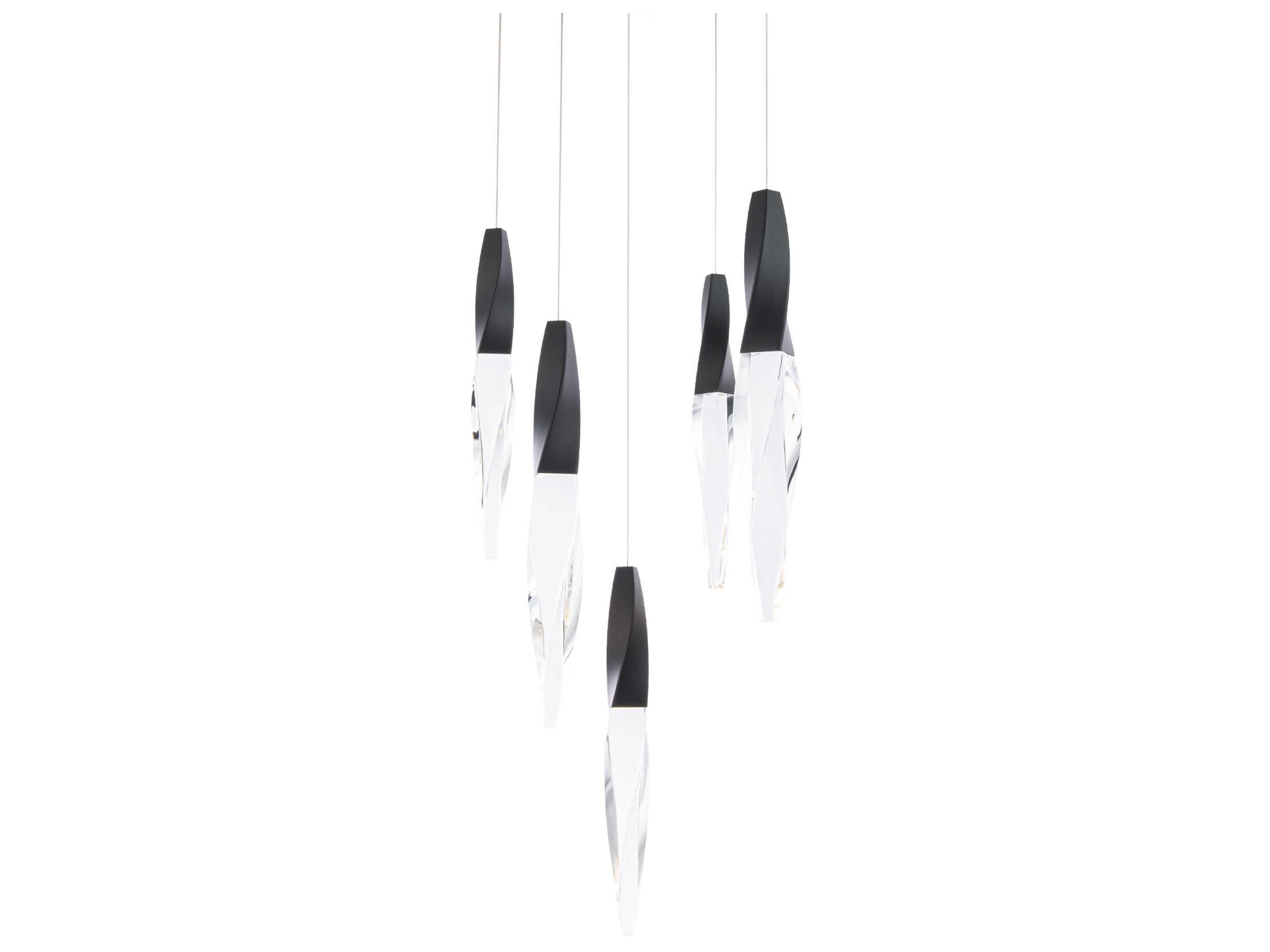 Kindjal 5-Light Black Linear Pendant