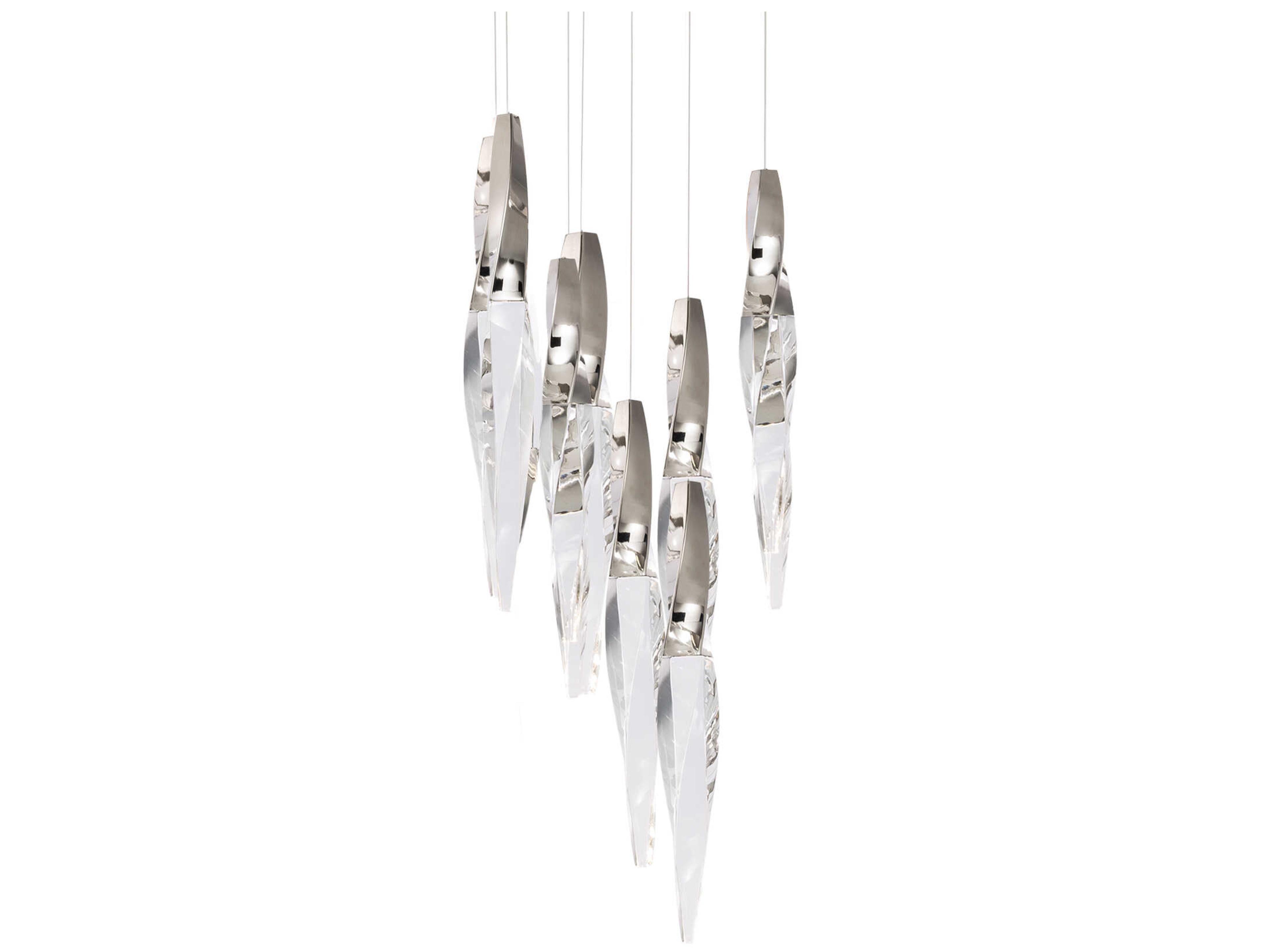 Kindjal 9-Light Polished Nickel Linear Pendant