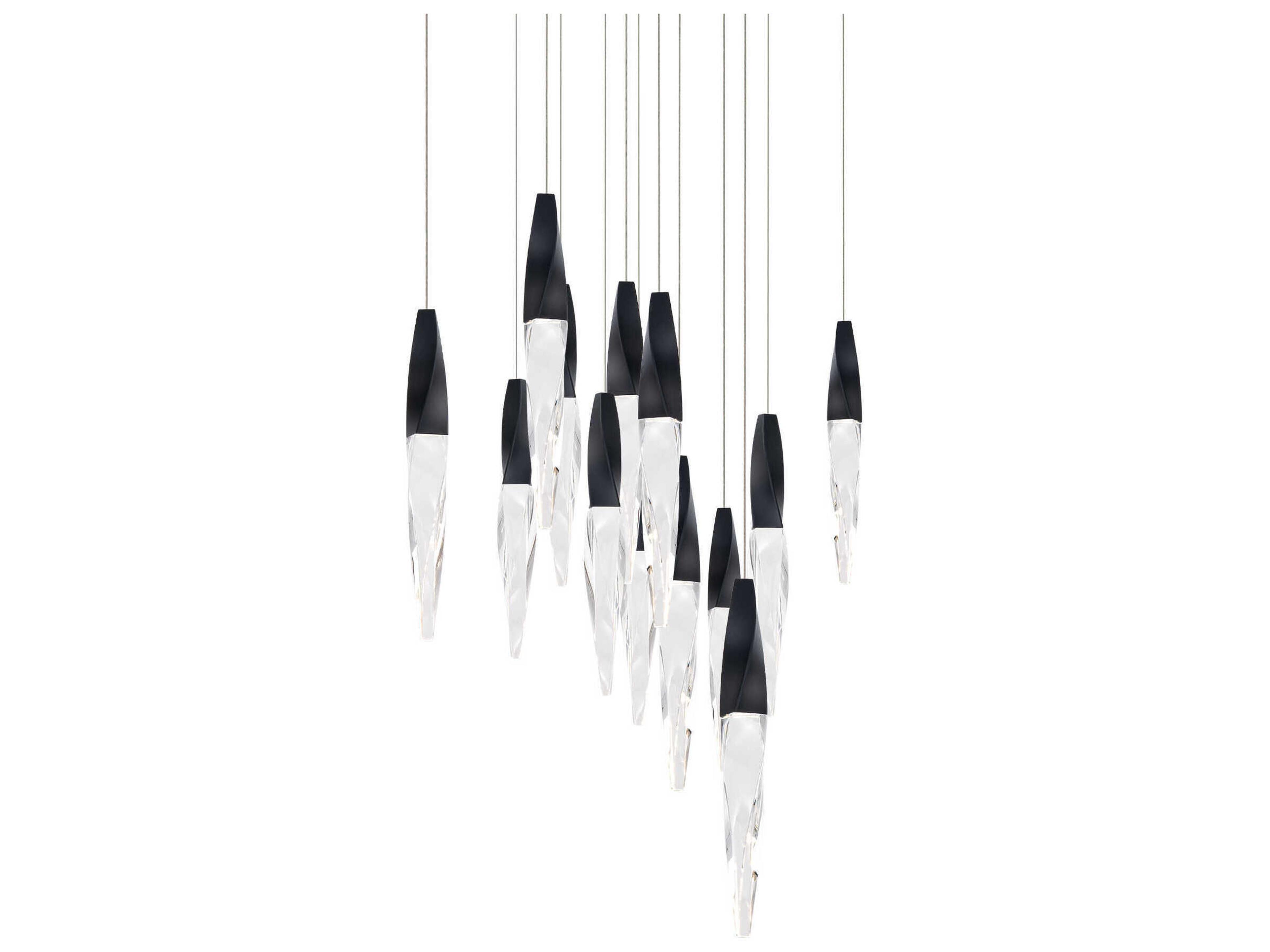Kindjal 13-Light Black Linear Pendant