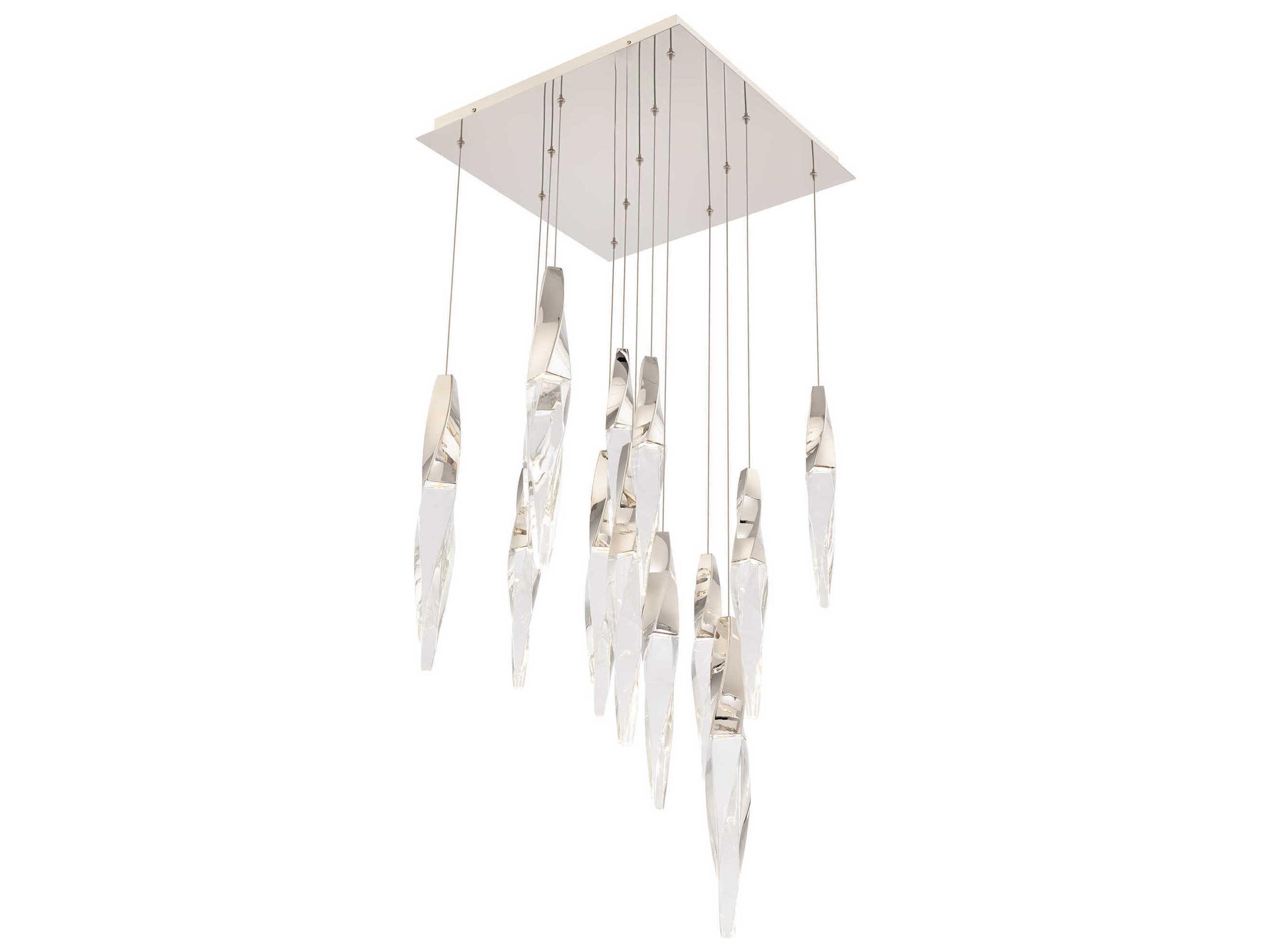 Kindjal 13-Light Polished Nickel Linear Pendant