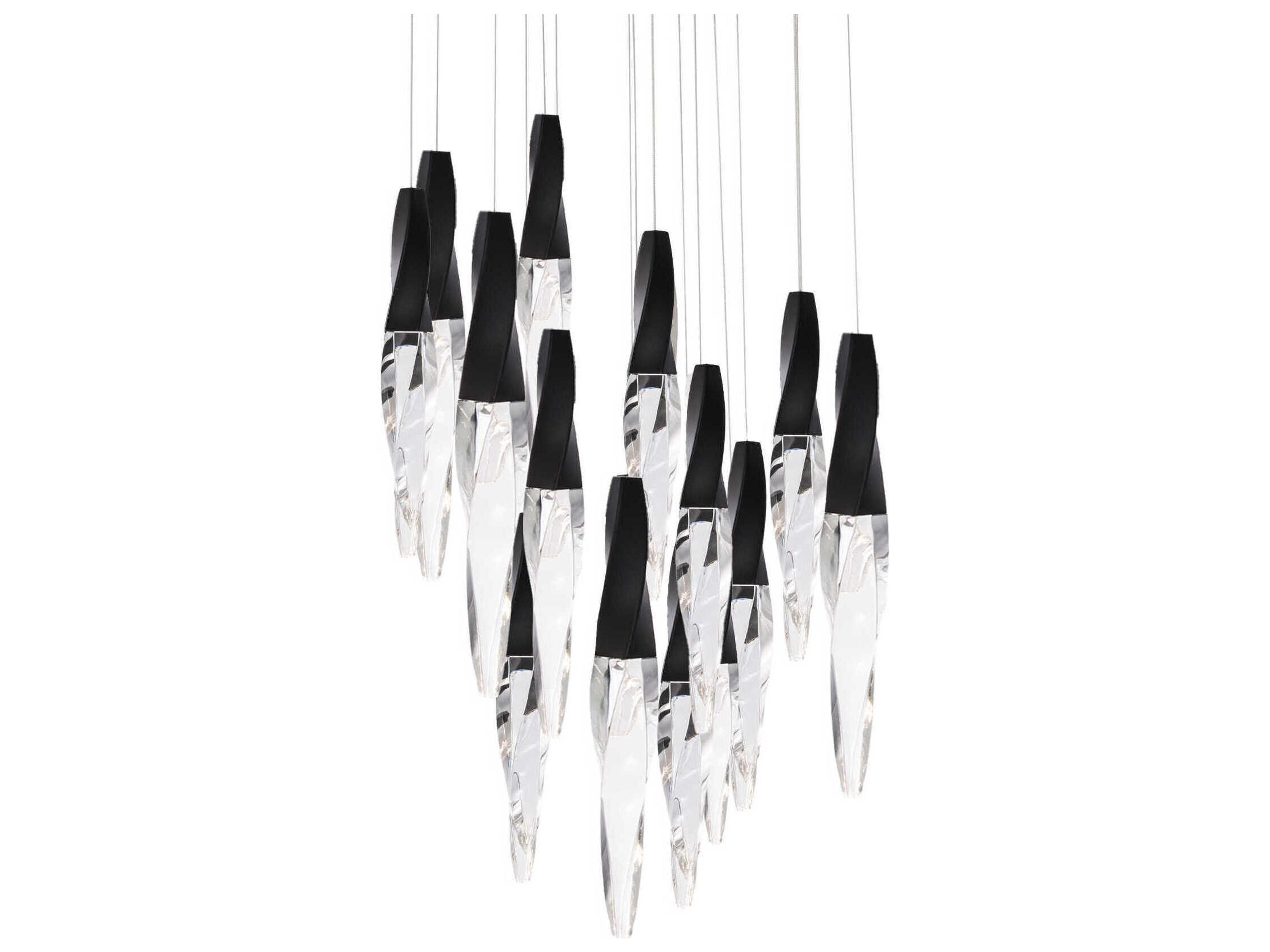 Kindjal 15-Light Black Linear Pendant