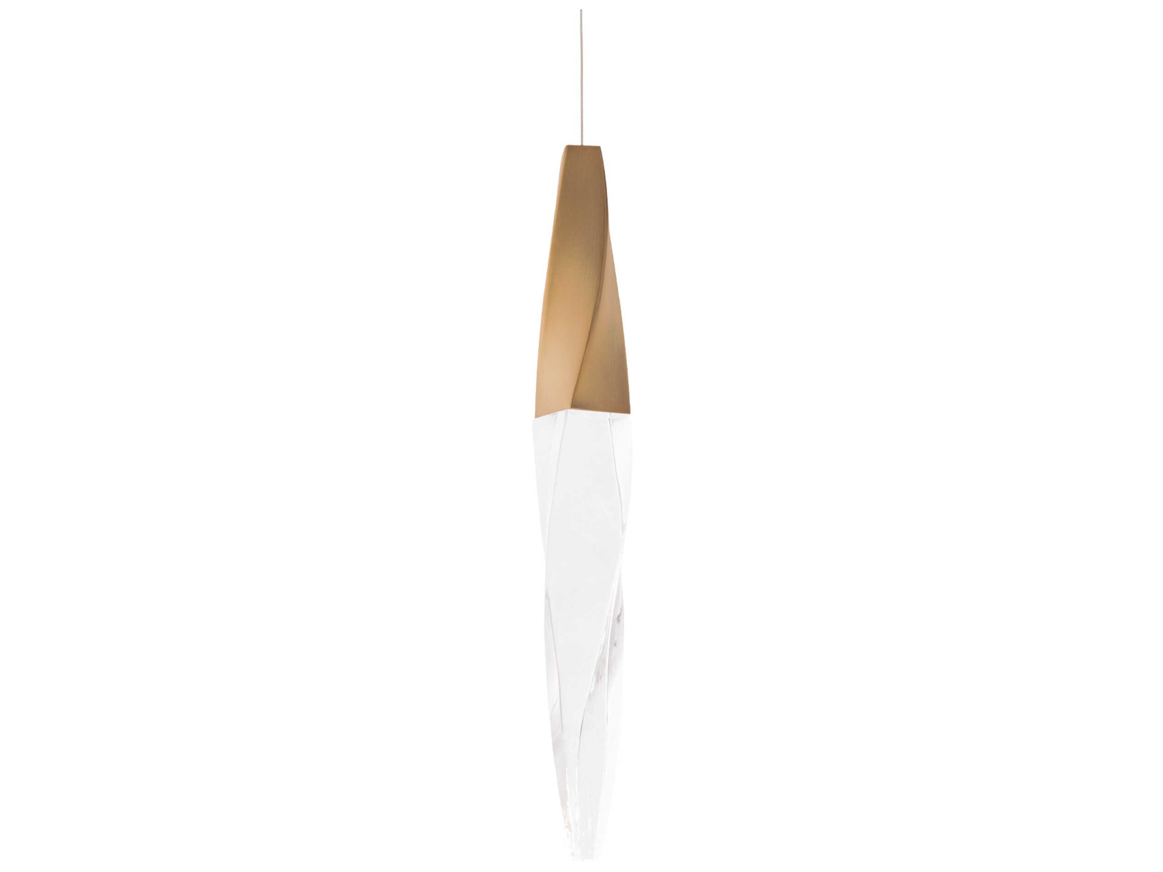 Kindjal 1-Light Aged Brass Linear Mini Pendant
